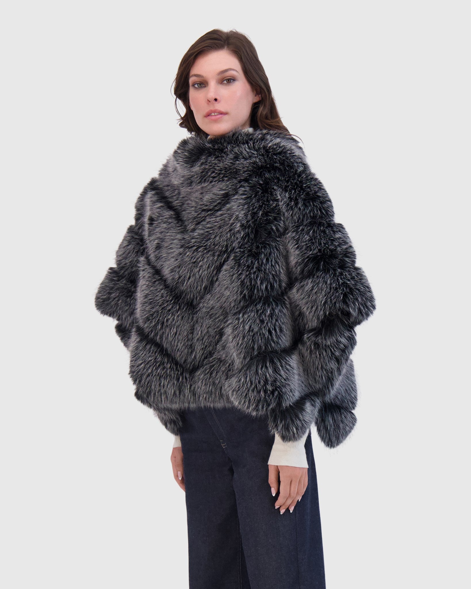 FUR-FREE FOX (FAUX FUR) CAPE
