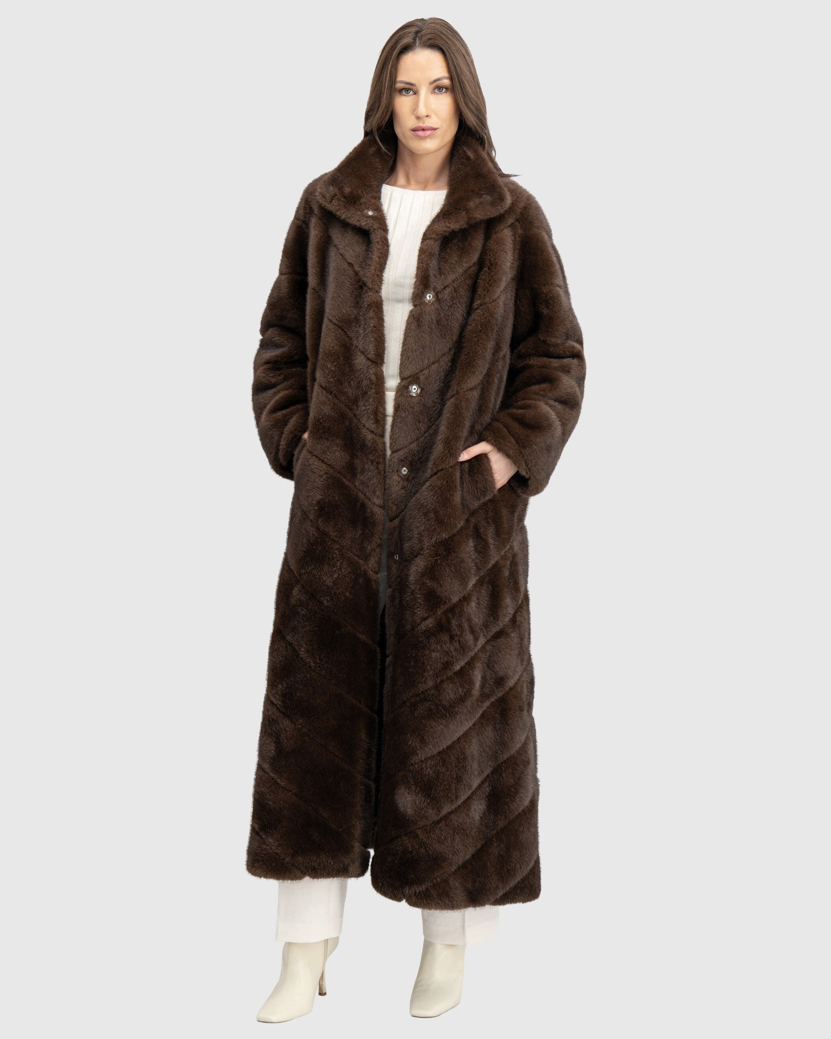 FUR-FREE MINK (FAUX FUR) COAT