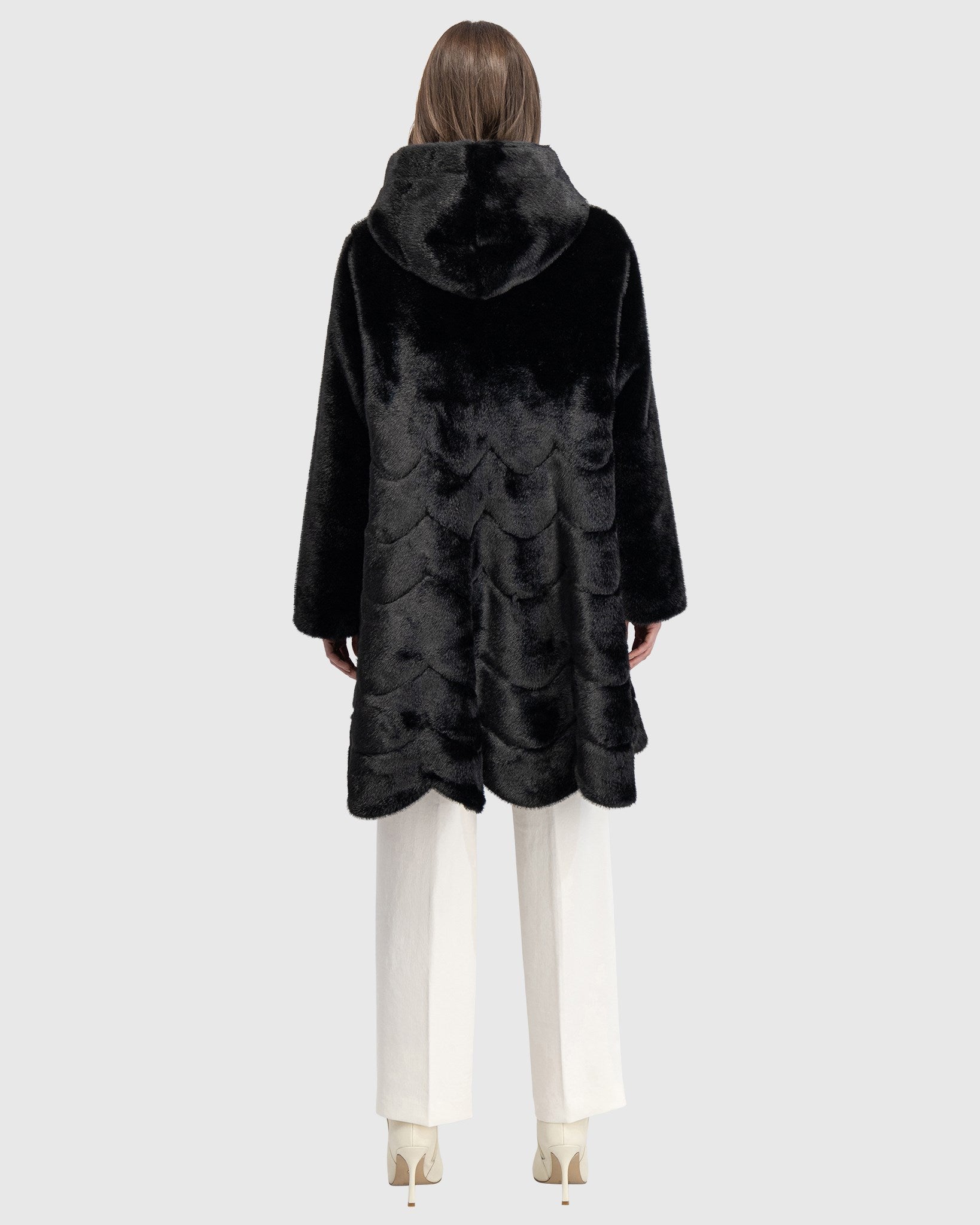 FUR-FREE MINK (FAUX FUR) REVERSIBLE PARKA