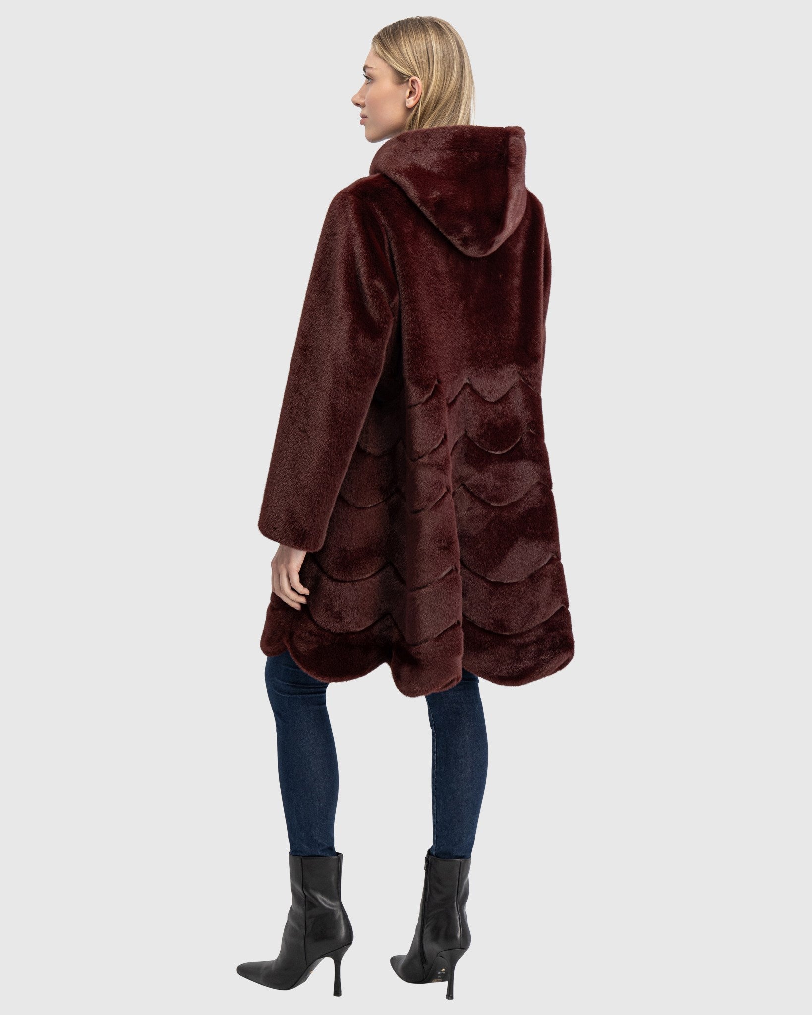 FUR-FREE MINK (FAUX FUR) REVERSIBLE PARKA