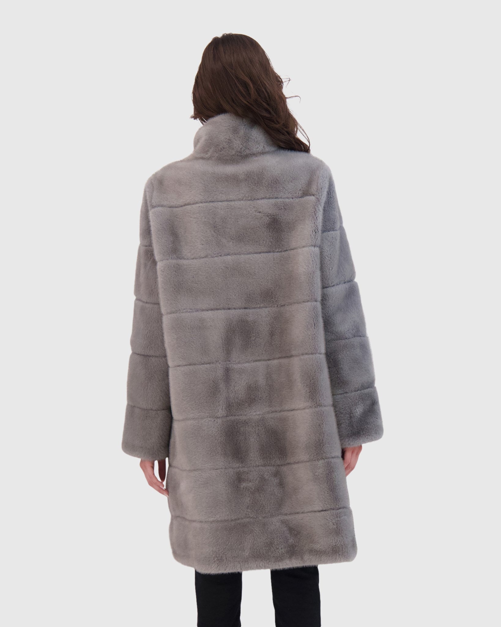 FUR-FREE MINK (FAUX FUR) REVERSIBLE SHORT COAT