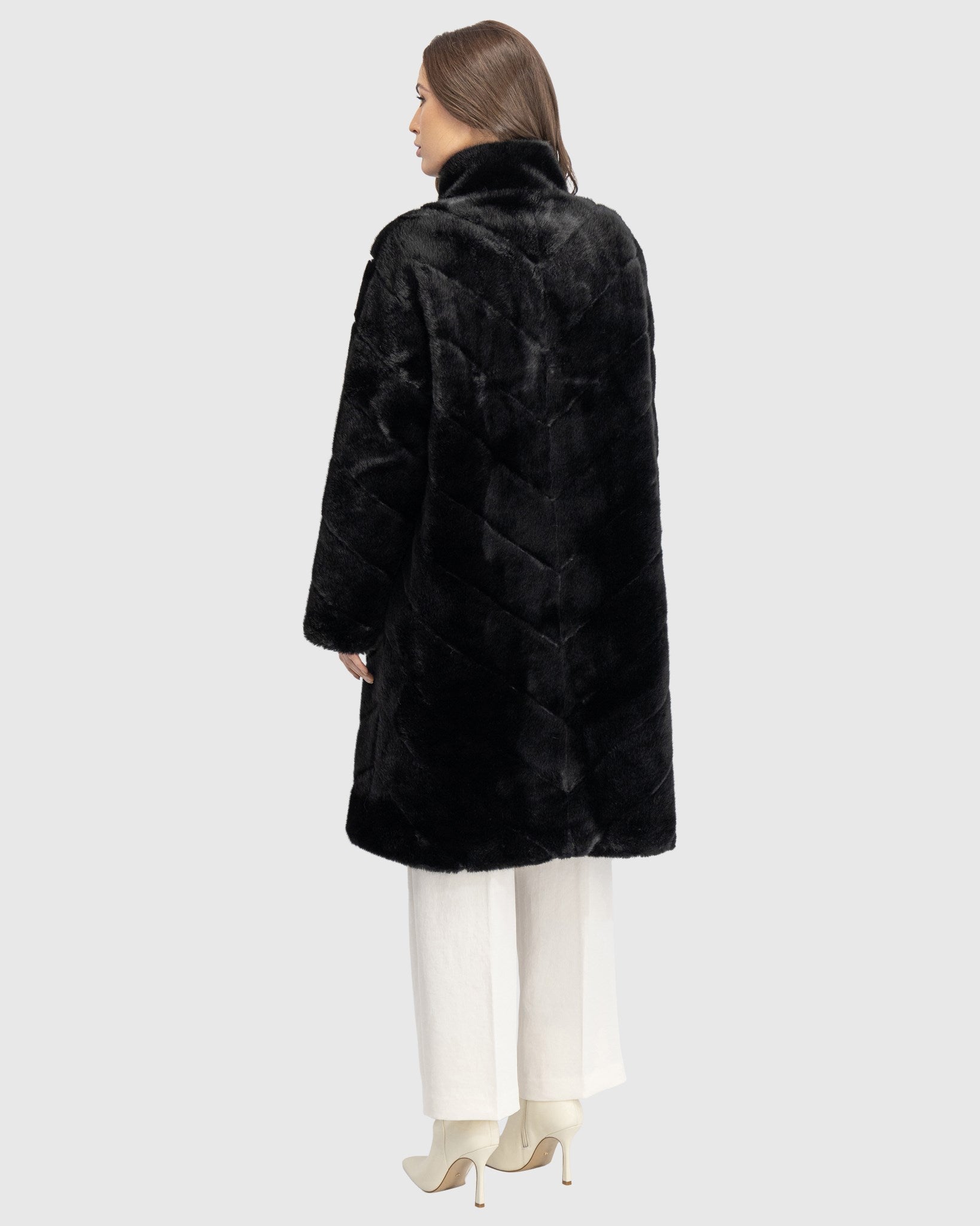 FUR-FREE MINK (FAUX FUR) SHORT COAT