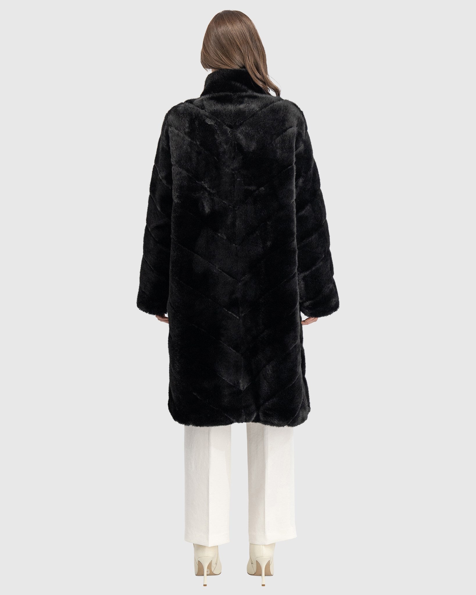 FUR-FREE MINK (FAUX FUR) SHORT COAT