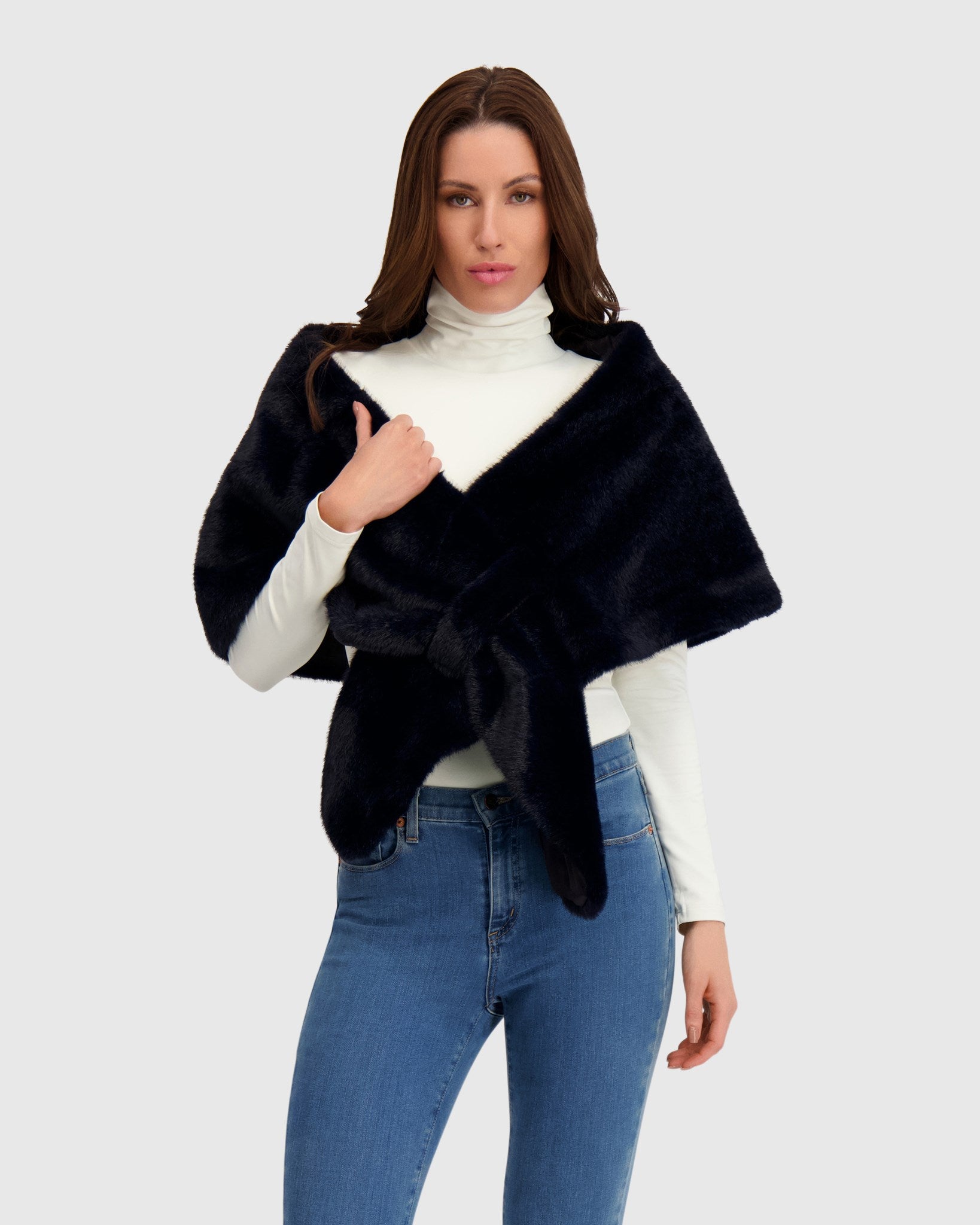 FUR-FREE MINK (FAUX FUR) STOLE