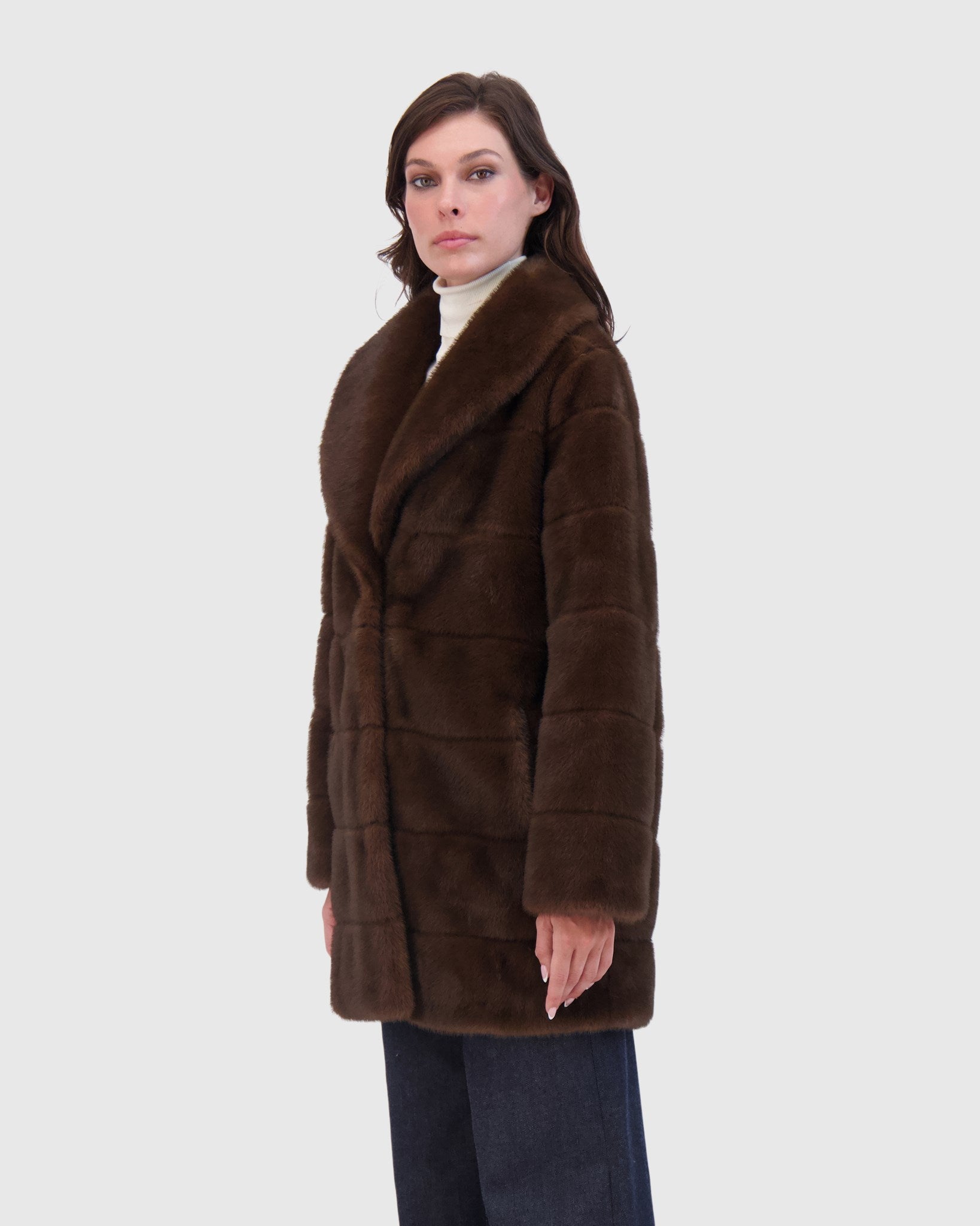 FUR-FREE MINK (FAUX FUR) STROLLER