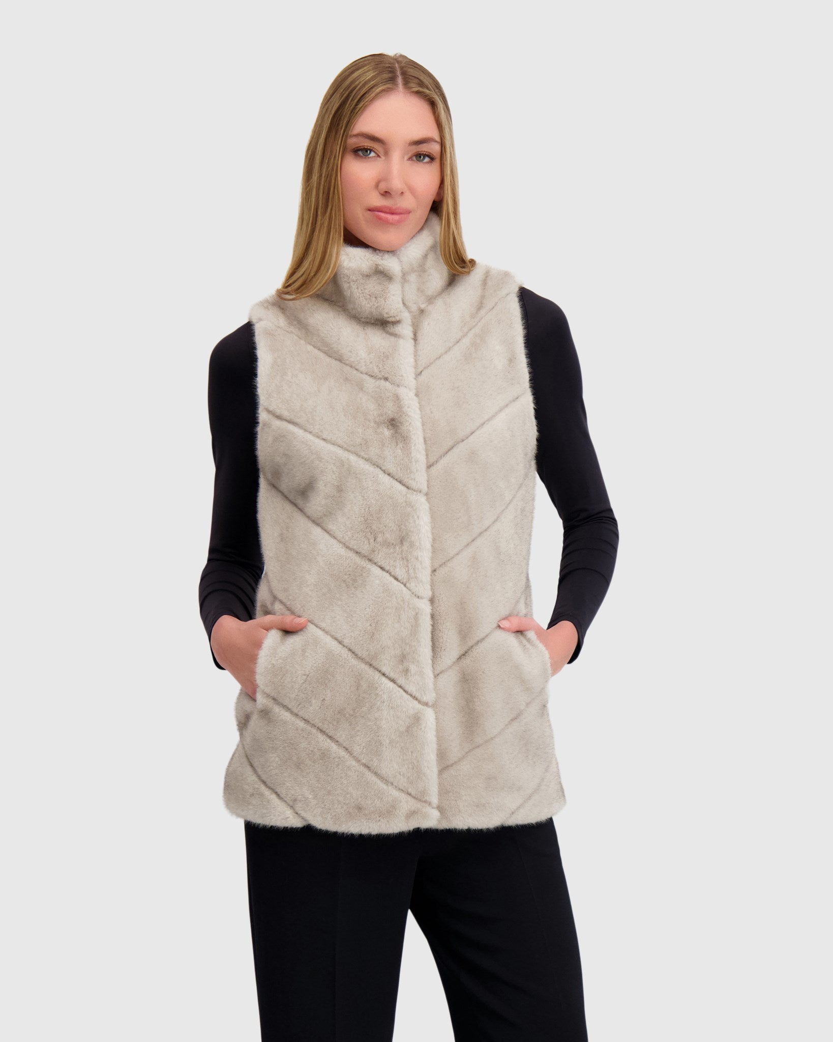 FUR-FREE MINK (FAUX FUR) VEST