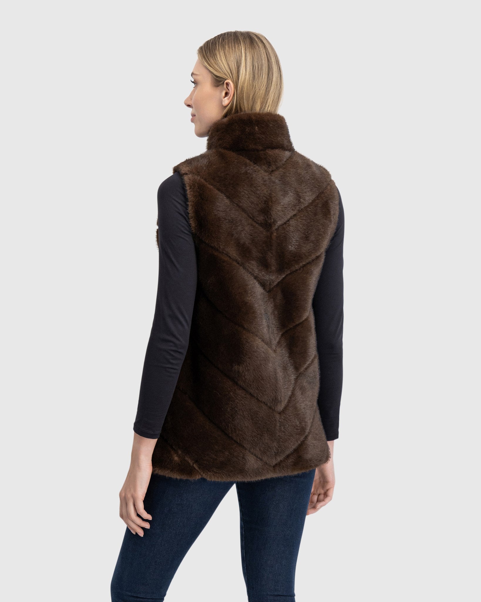FUR-FREE MINK (FAUX FUR) VEST