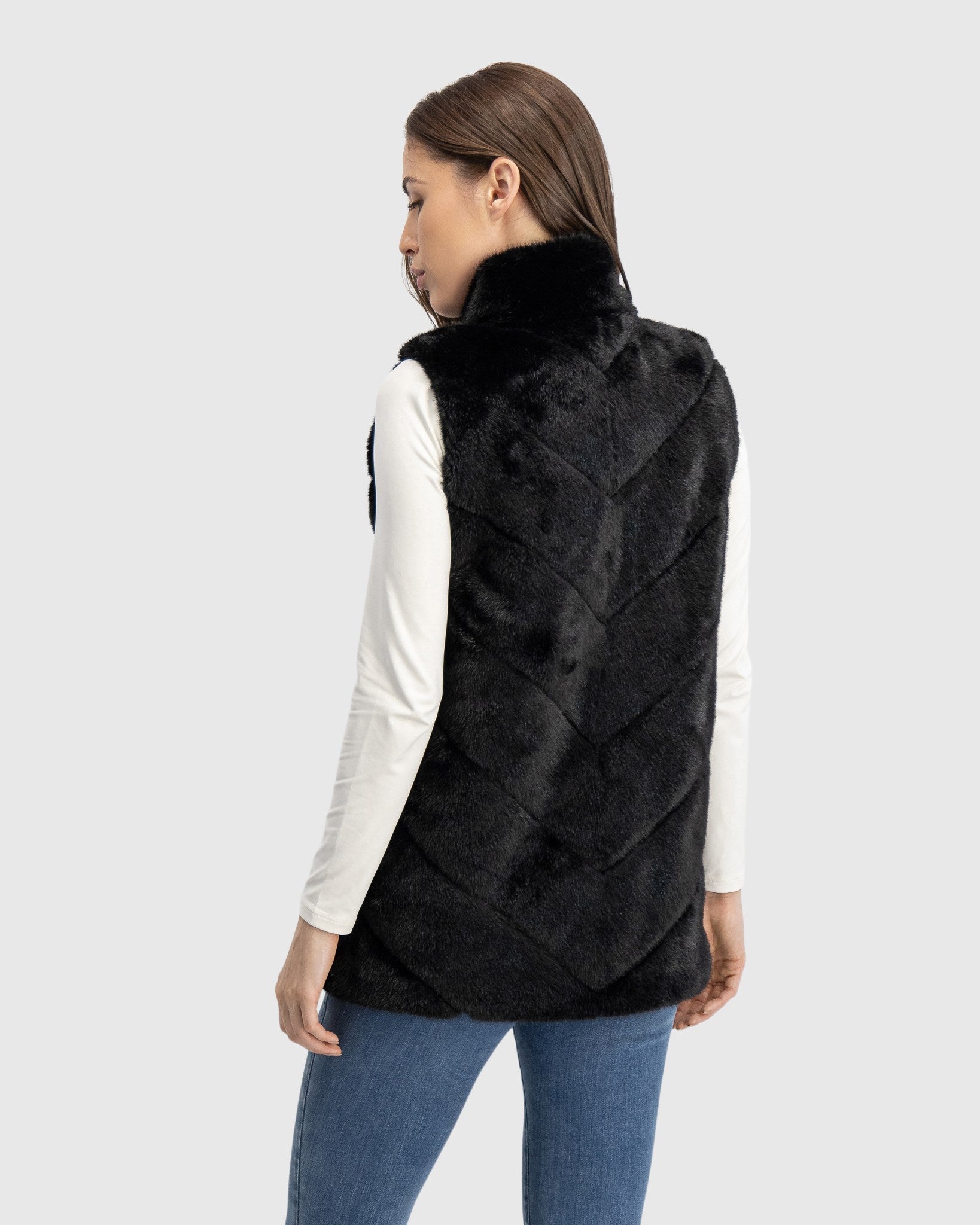 FUR-FREE MINK (FAUX FUR) VEST