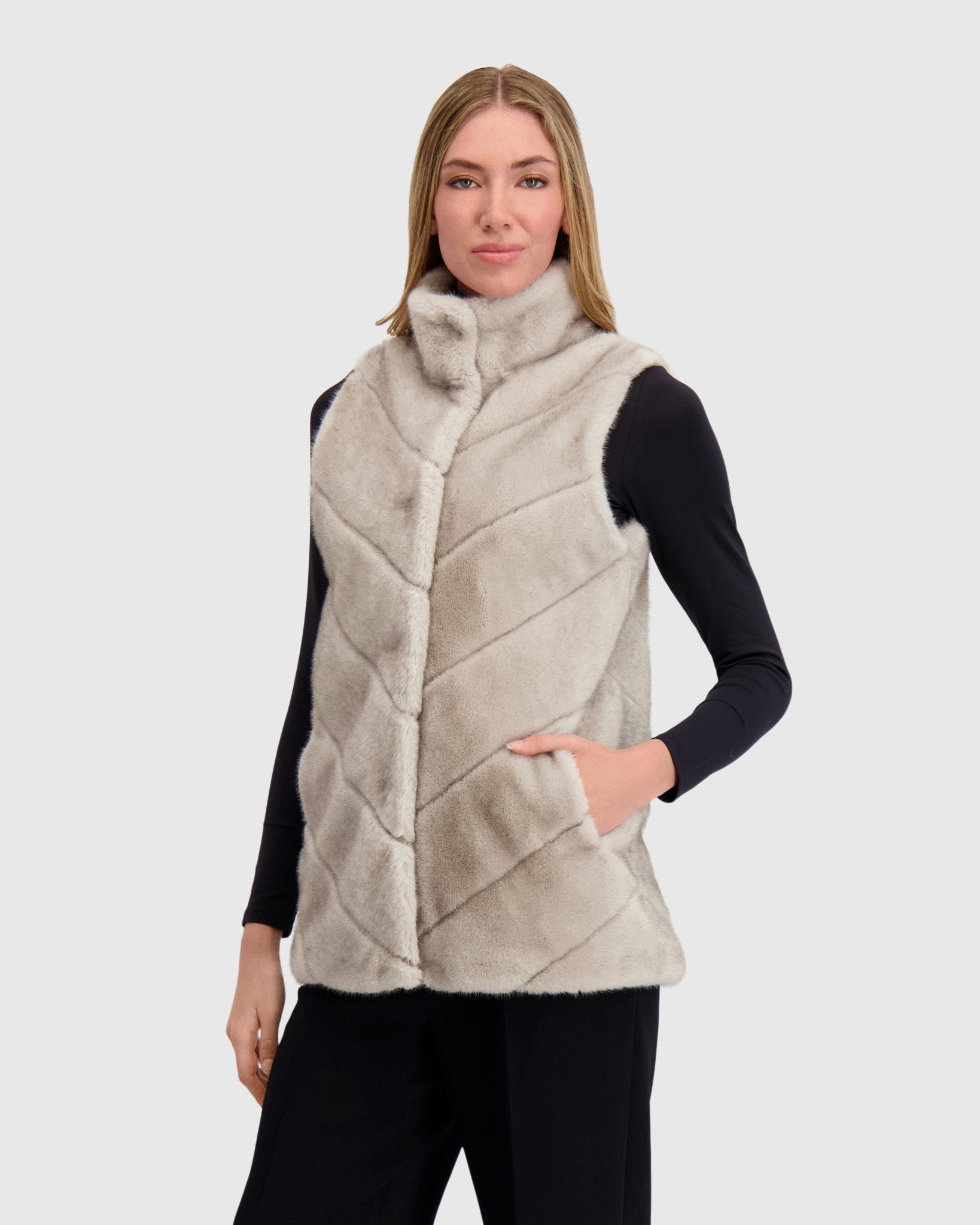 FUR-FREE MINK (FAUX FUR) VEST