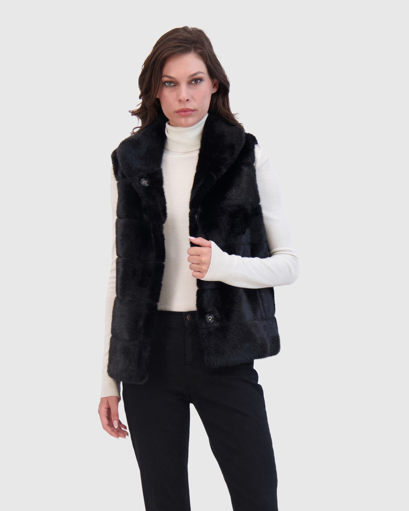 FUR-FREE MINK (FAUX FUR) VEST