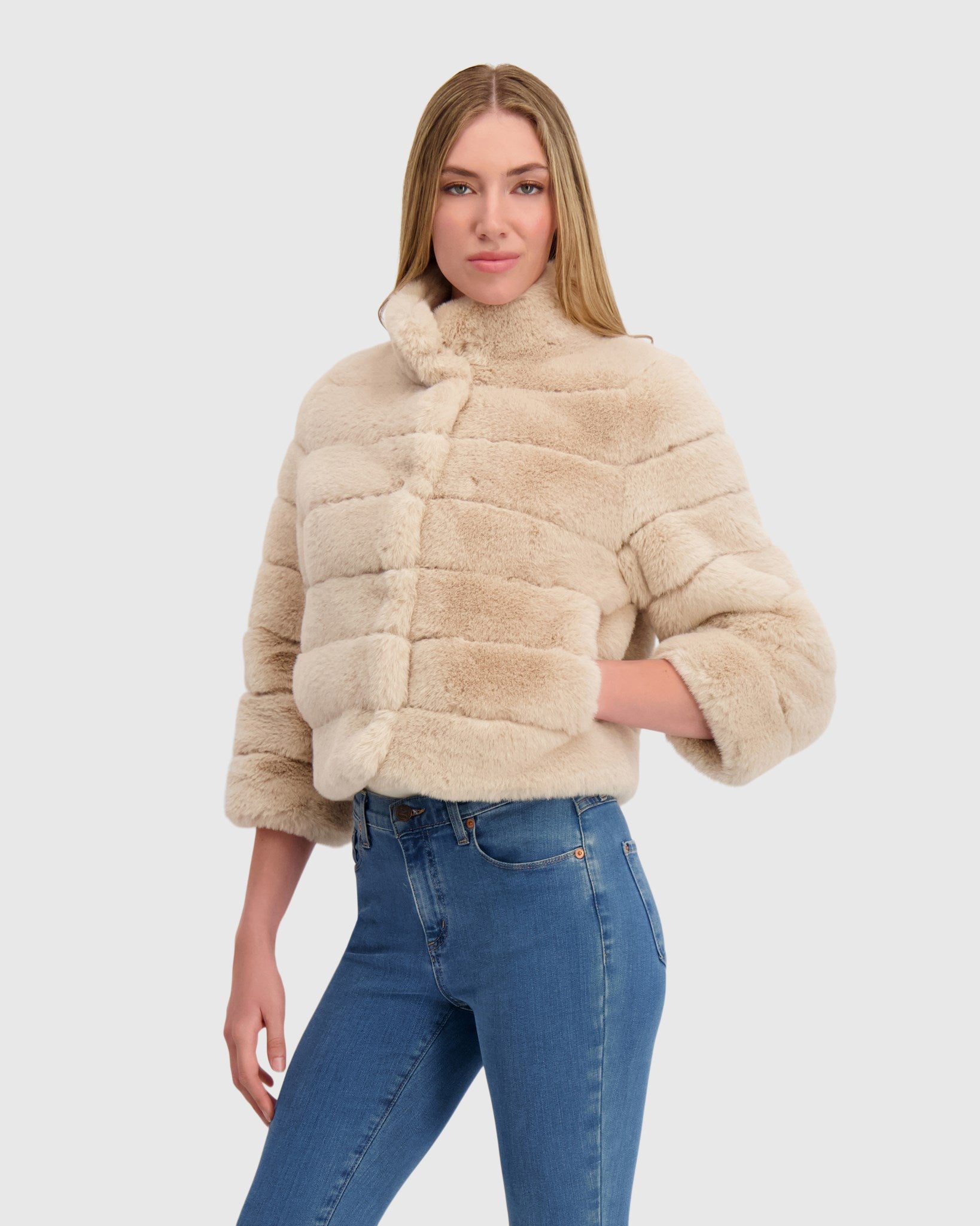 FUR-FREE REX RABBIT (FAUX FUR) JACKET