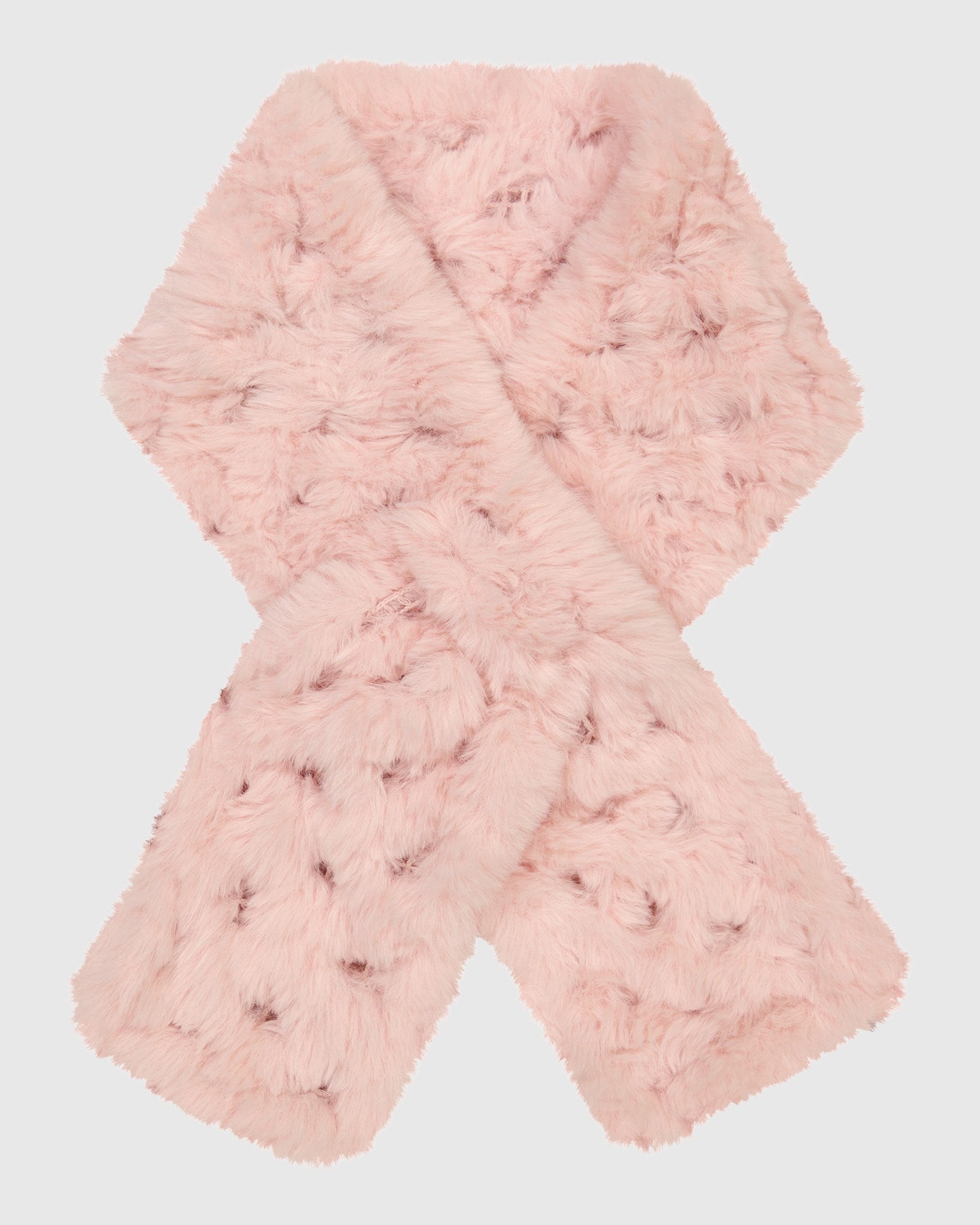 FUR-FREE REX RABBIT (FAUX FUR) KNIT PULL THROUGH SCARF