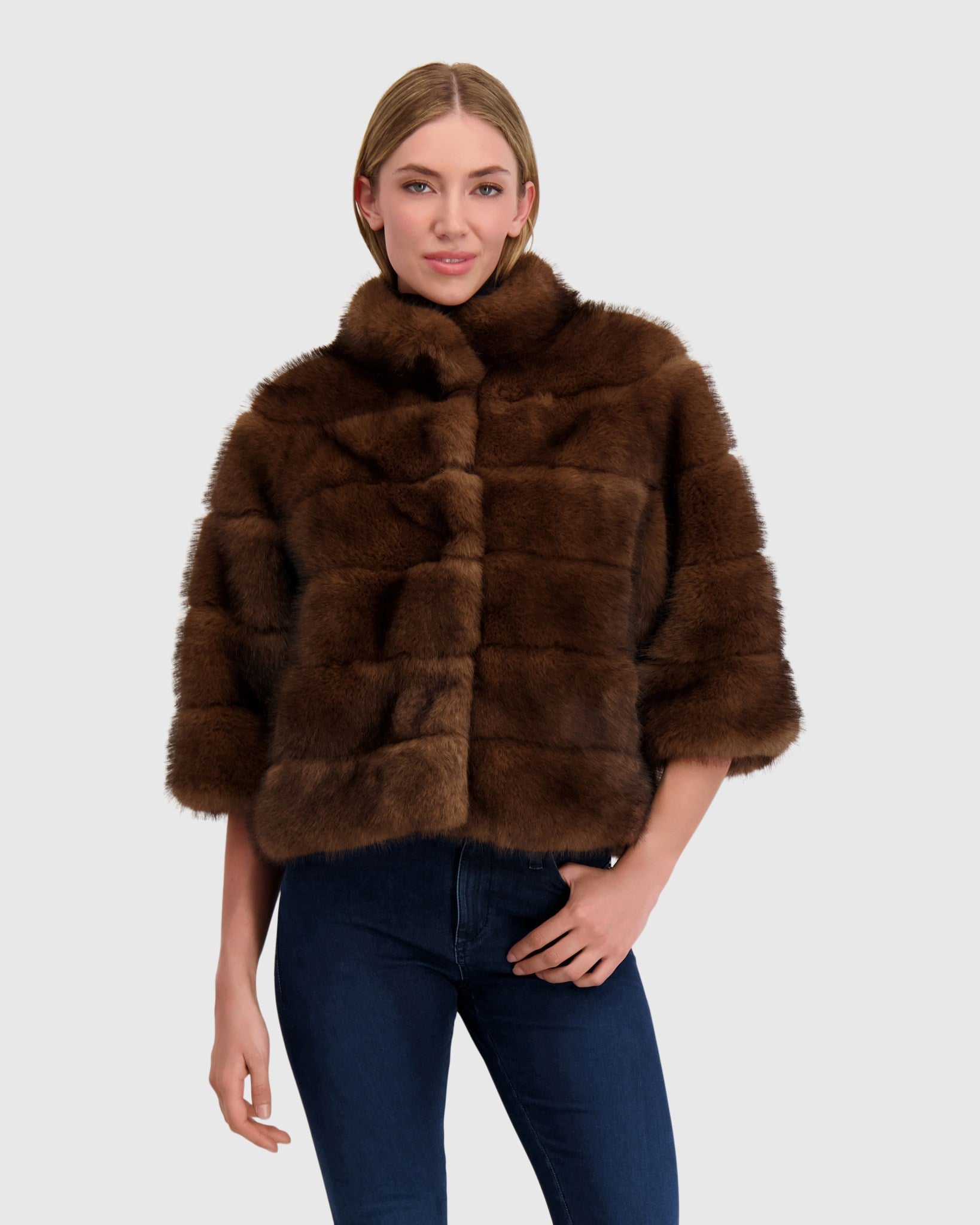 FUR-FREE SABLE (FAUX FUR) JACKET