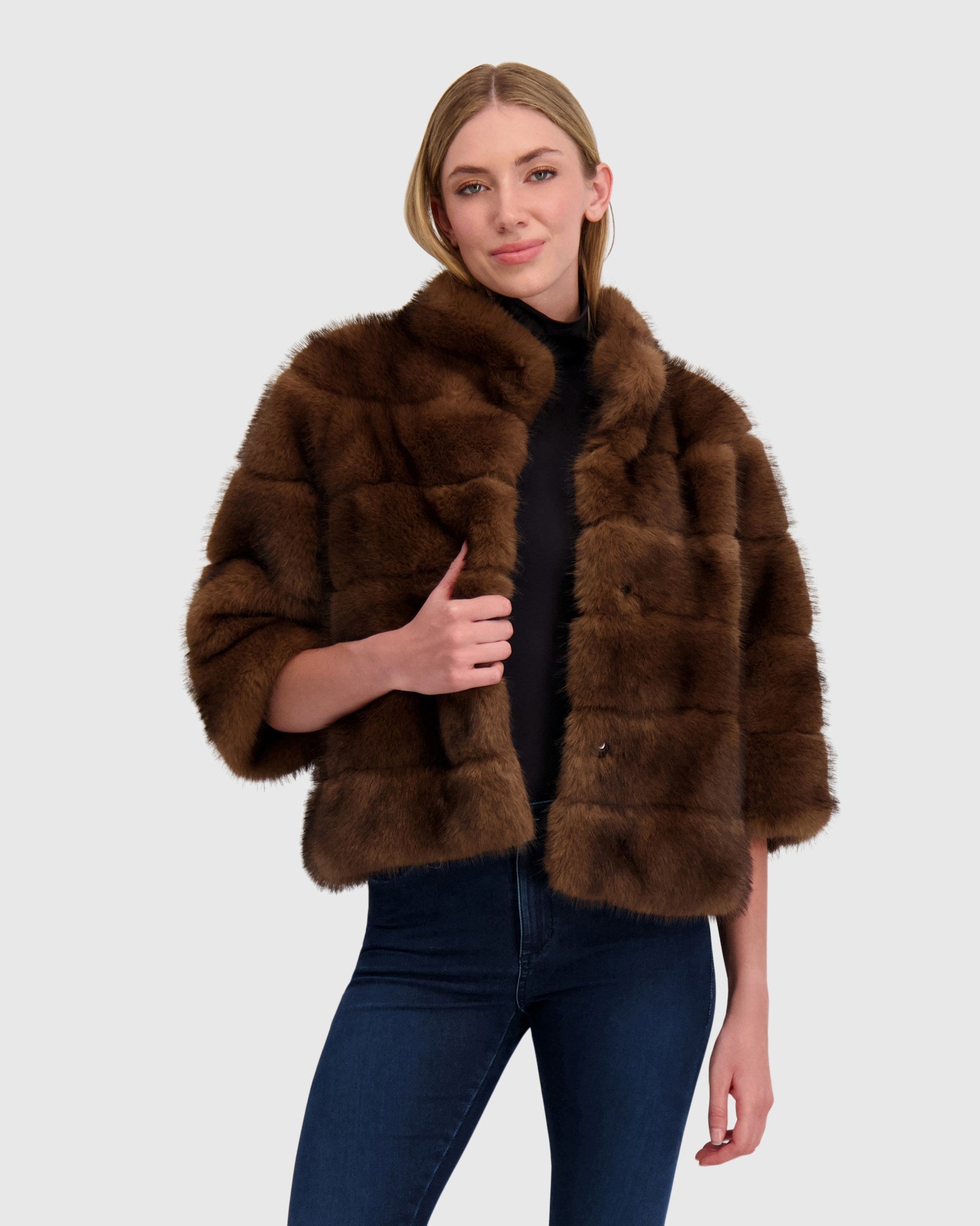 FUR-FREE SABLE (FAUX FUR) JACKET