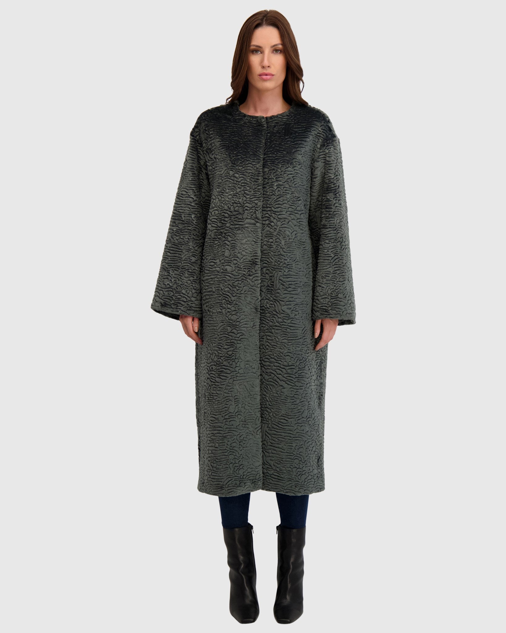 FUR-FREE SHEARLING LAMB (FAUX FUR) COAT