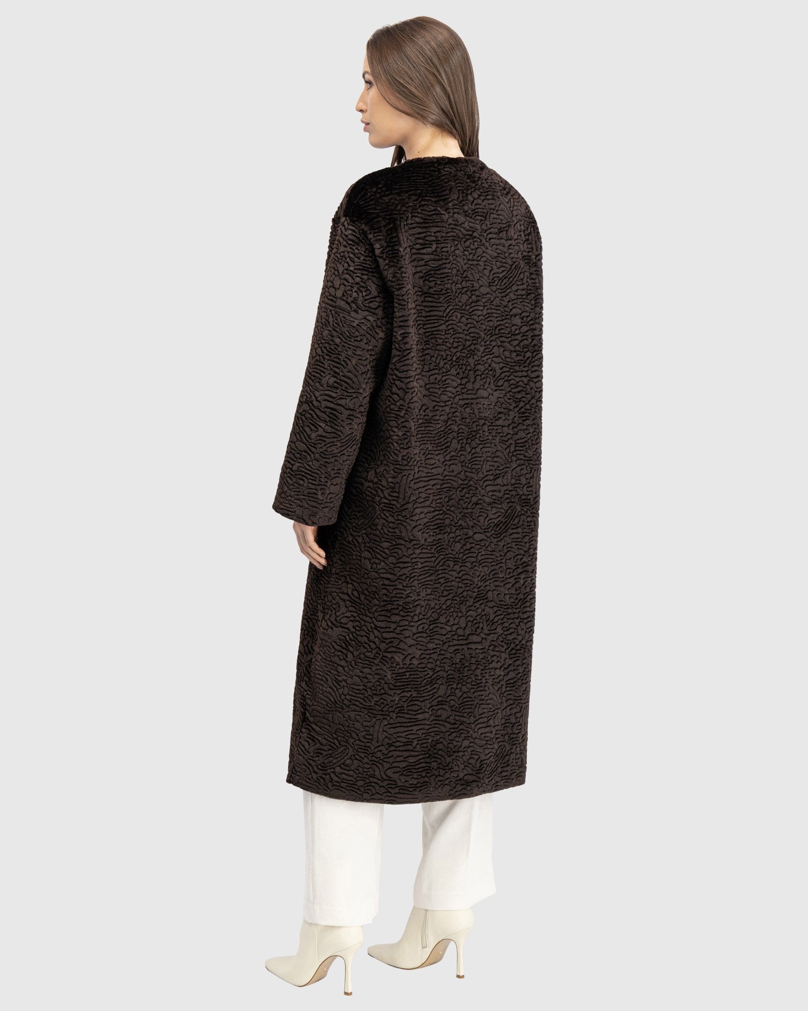FUR-FREE SHEARLING LAMB (FAUX FUR) COAT