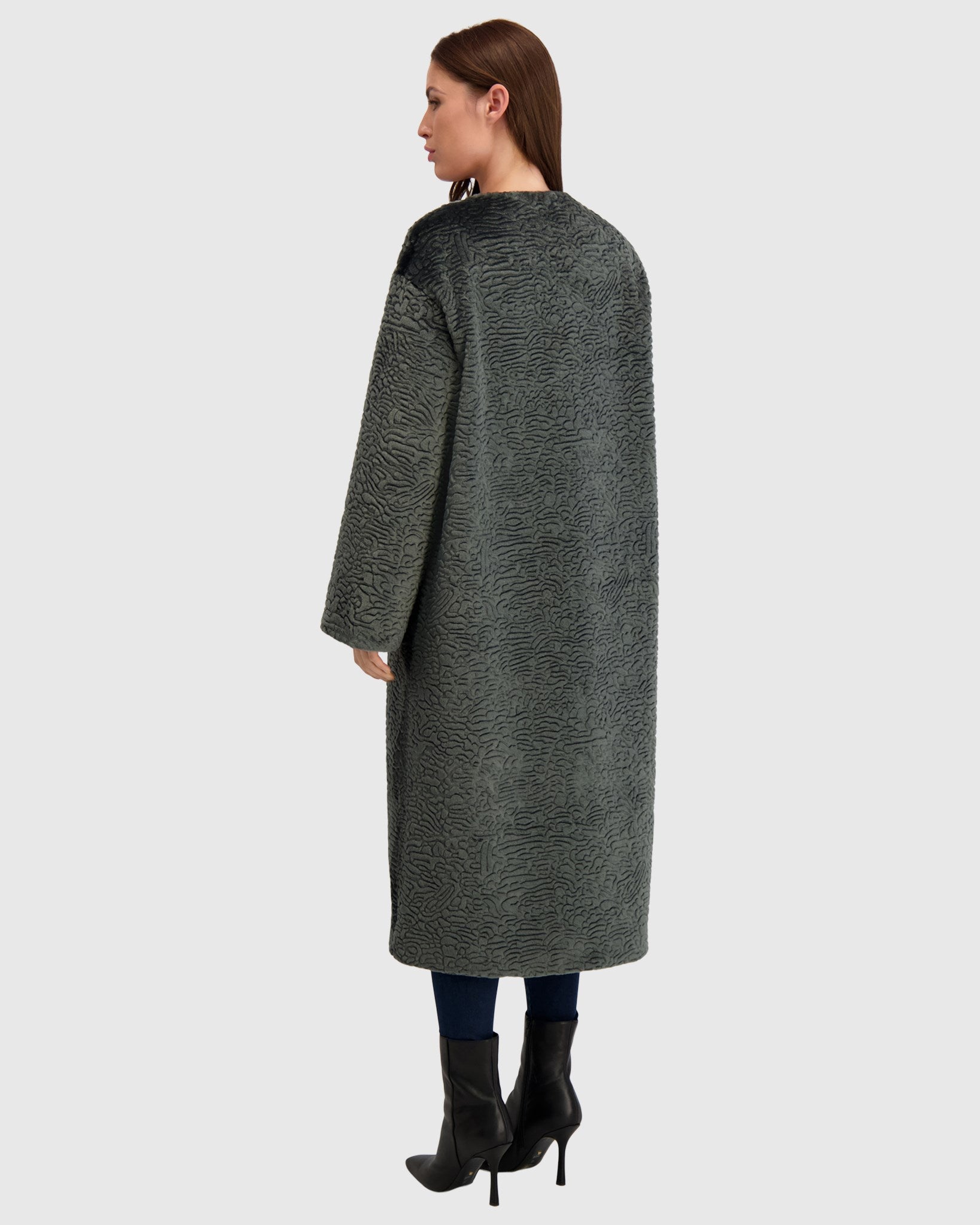 FUR-FREE SHEARLING LAMB (FAUX FUR) COAT