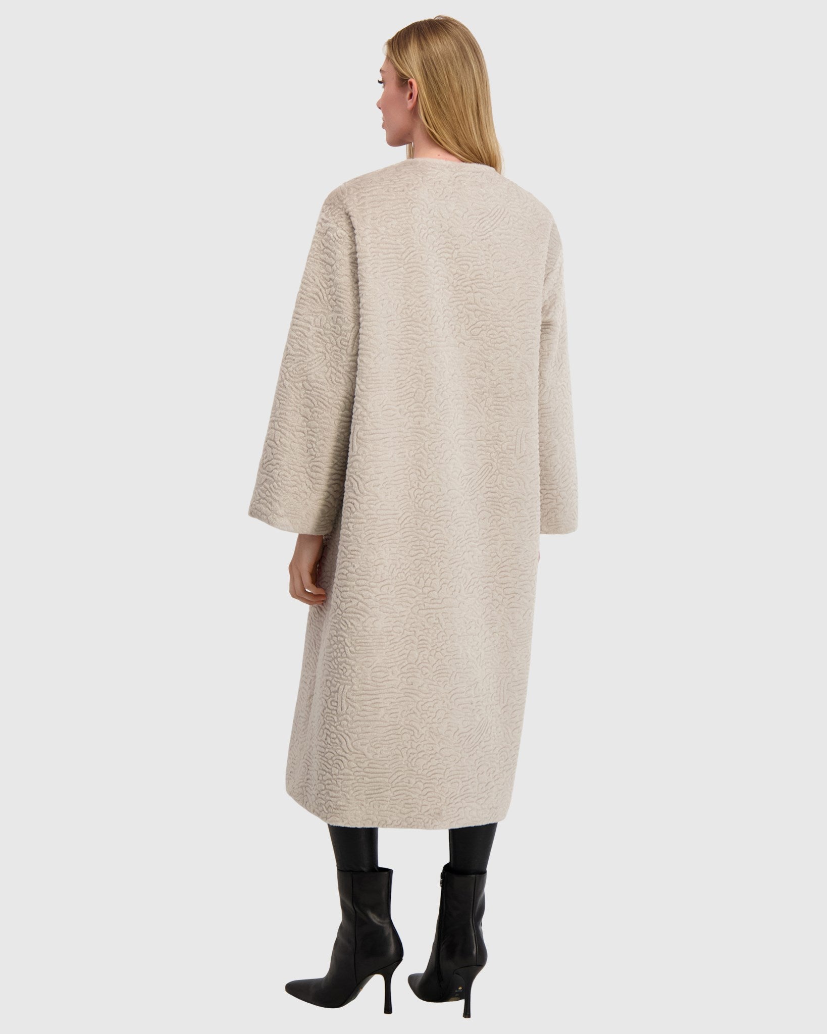 FUR-FREE SHEARLING LAMB (FAUX FUR) COAT