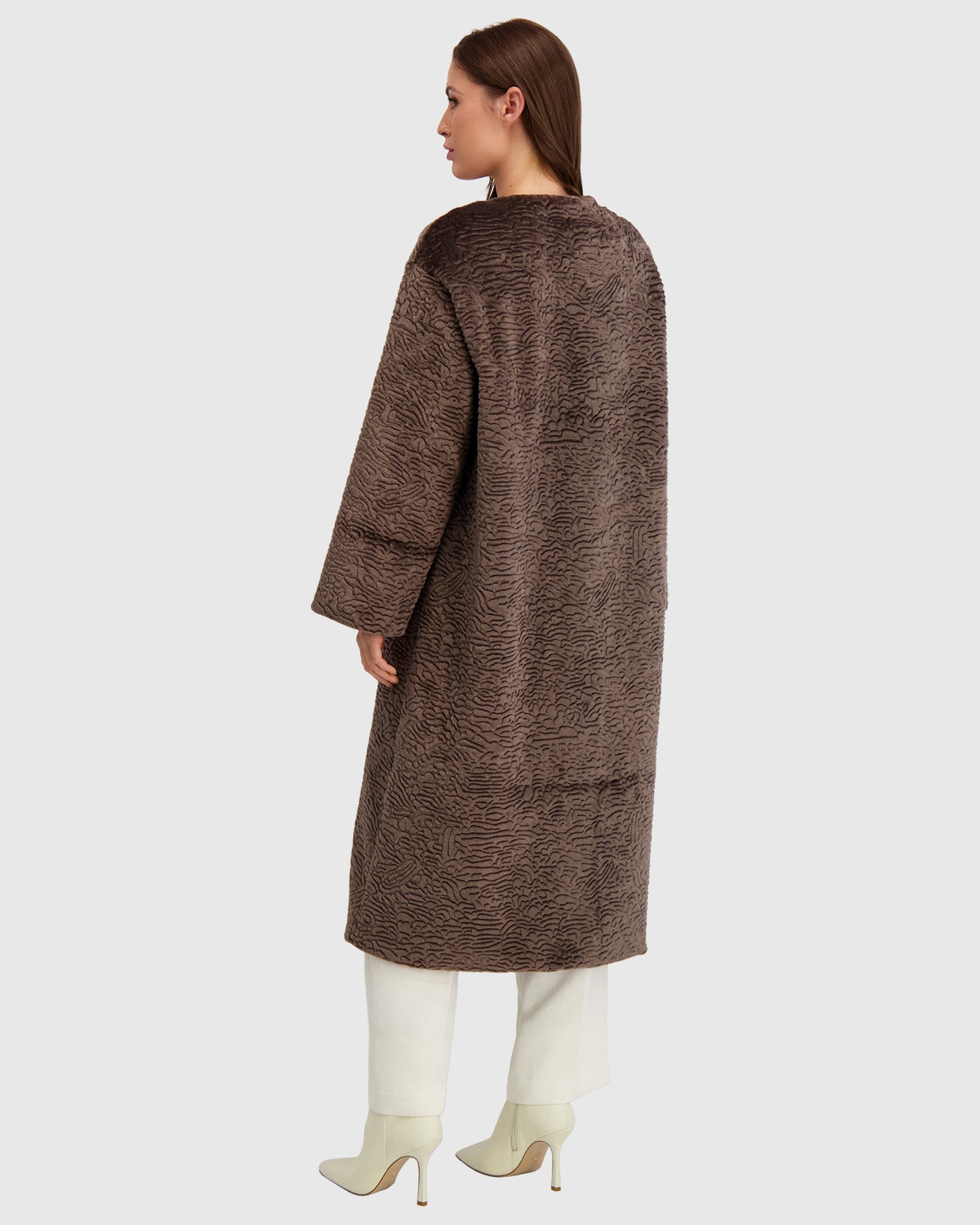 FUR-FREE SHEARLING LAMB (FAUX FUR) COAT