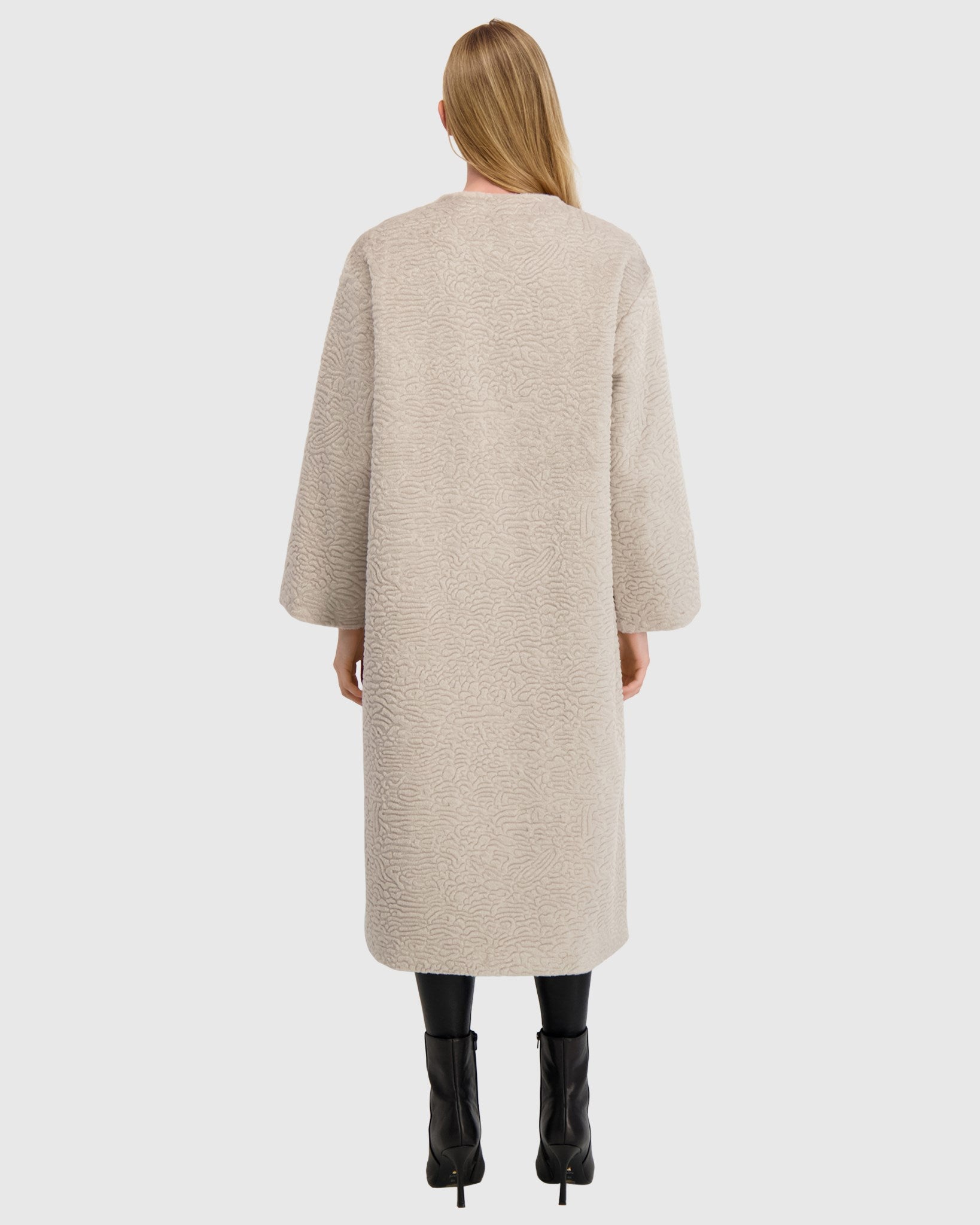 FUR-FREE SHEARLING LAMB (FAUX FUR) COAT