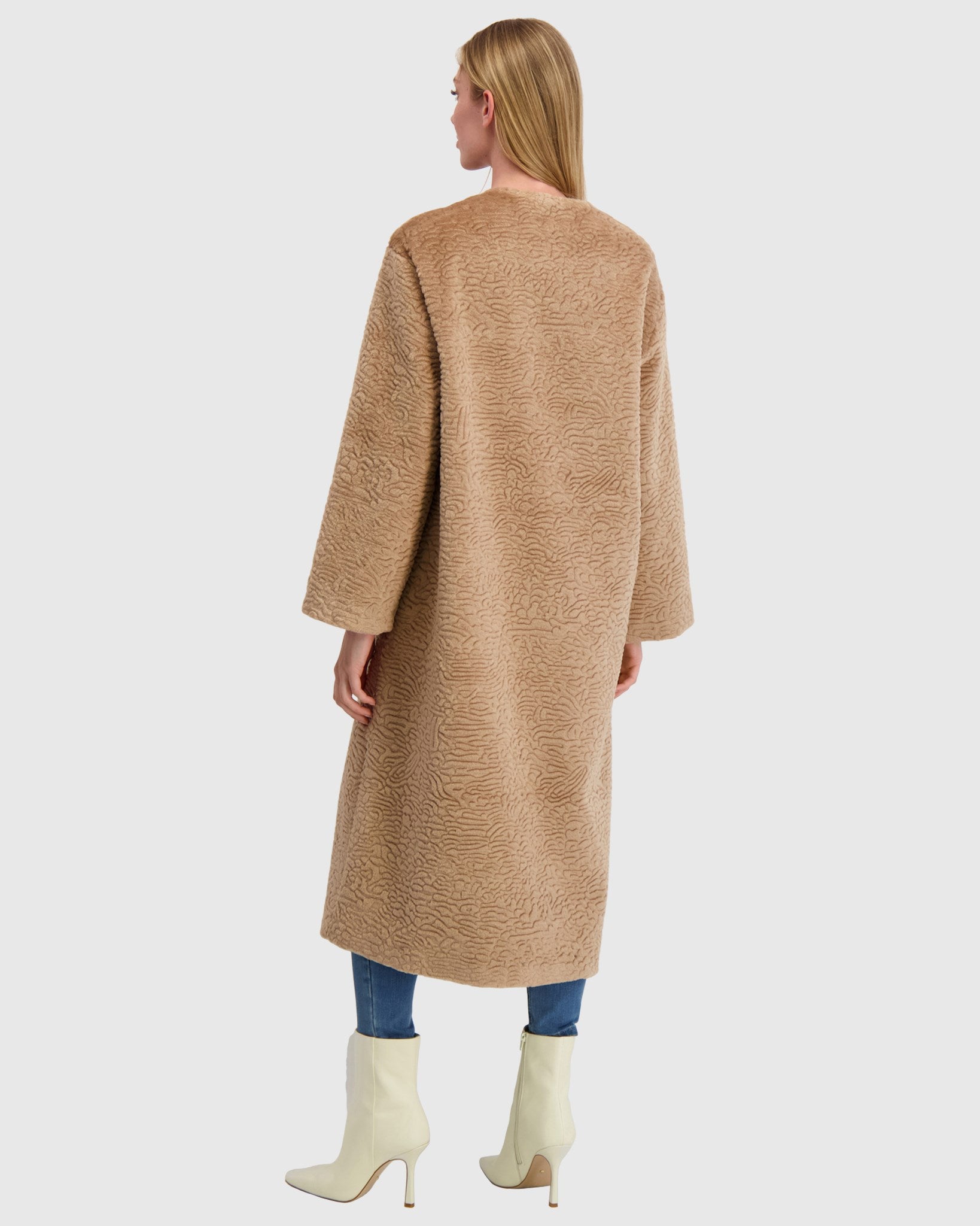 FUR-FREE SHEARLING LAMB (FAUX FUR) COAT