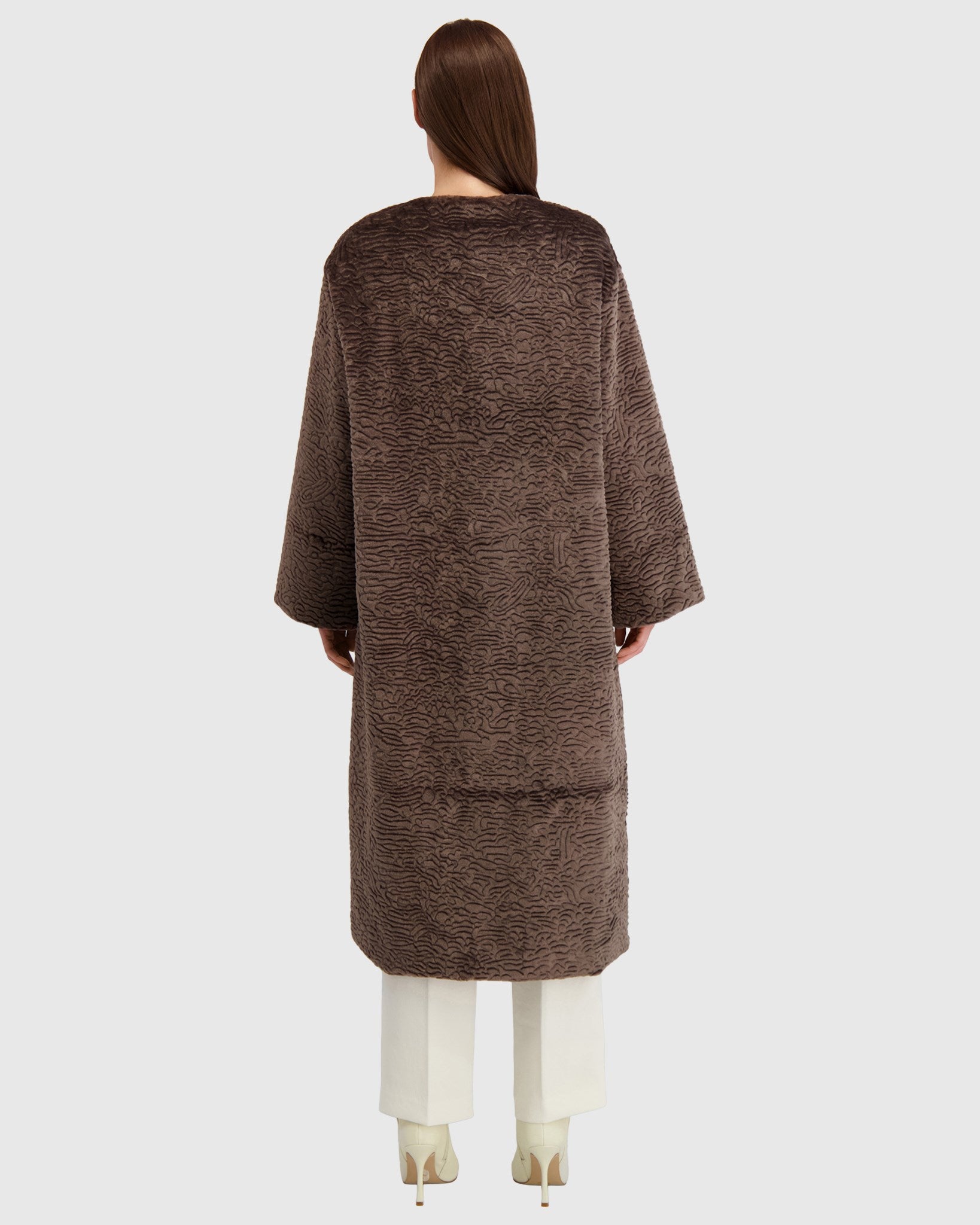 FUR-FREE SHEARLING LAMB (FAUX FUR) COAT