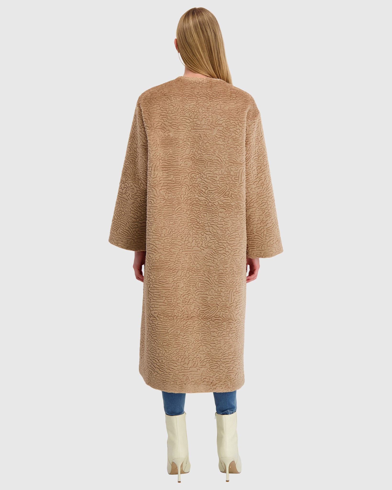 FUR-FREE SHEARLING LAMB (FAUX FUR) COAT