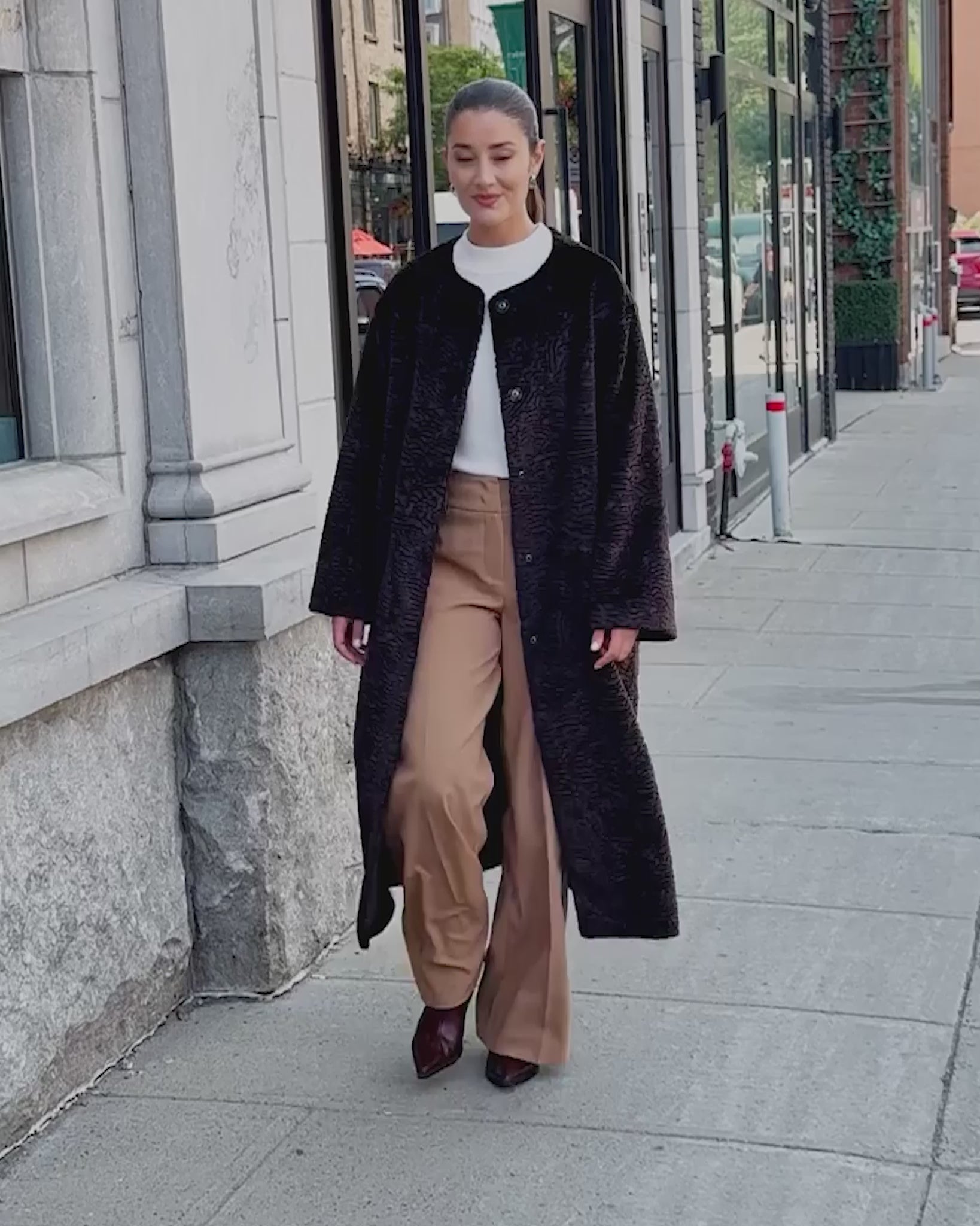 FUR-FREE SHEARLING LAMB (FAUX FUR) COAT