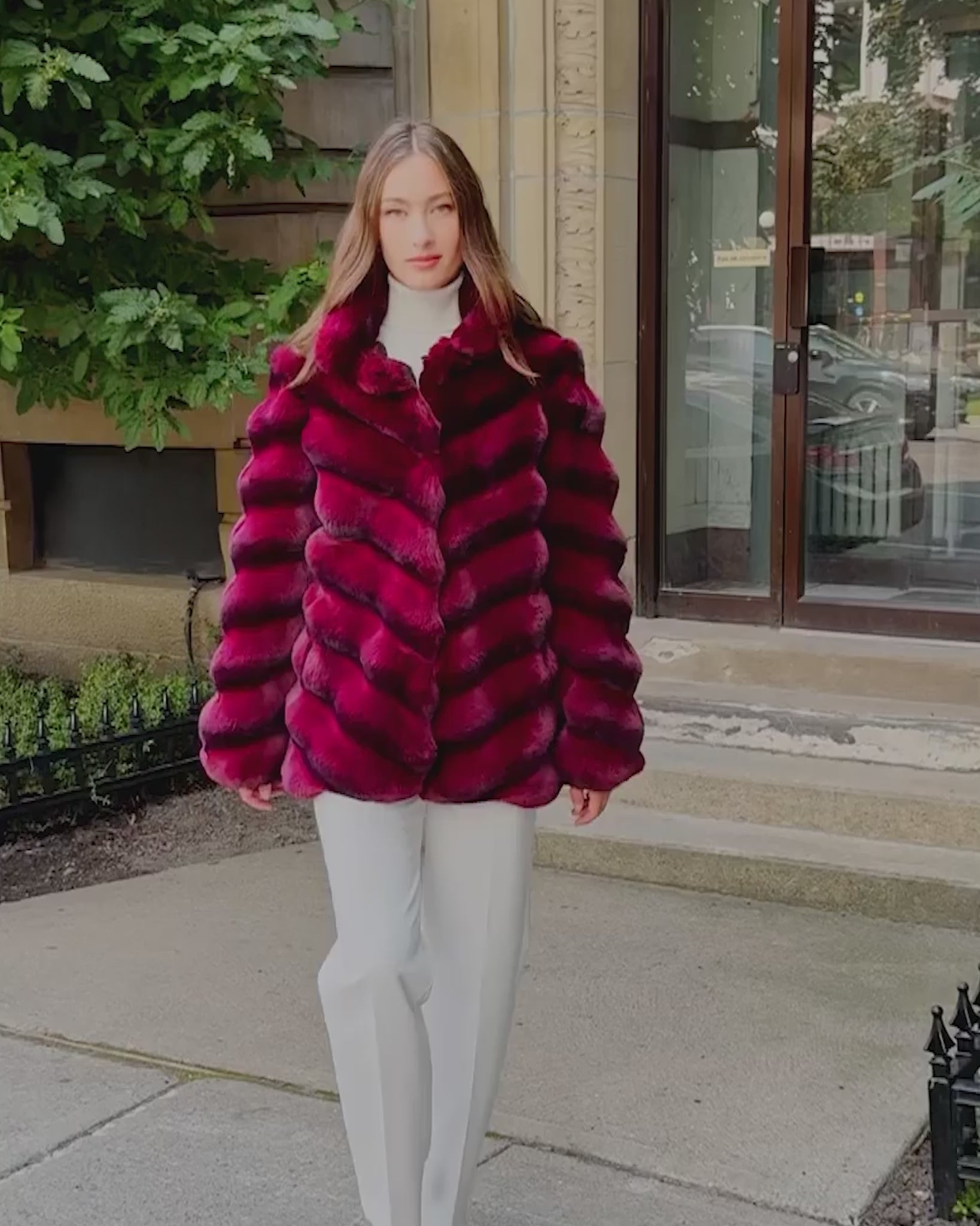 FUR-FREE CHINCHILLA (FAUX FUR) JACKET