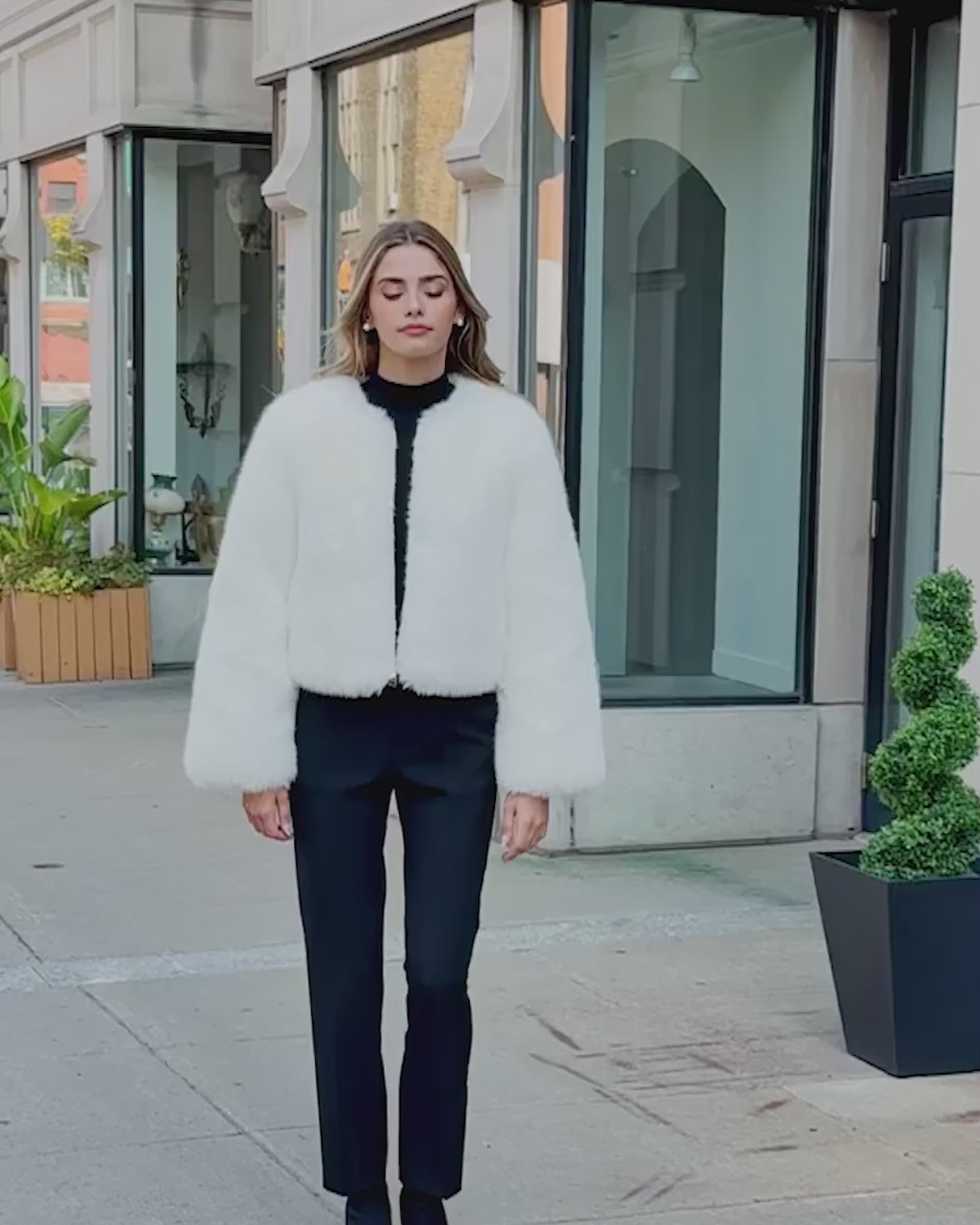 FUR-FREE FOX (FAUX FUR) BOLERO