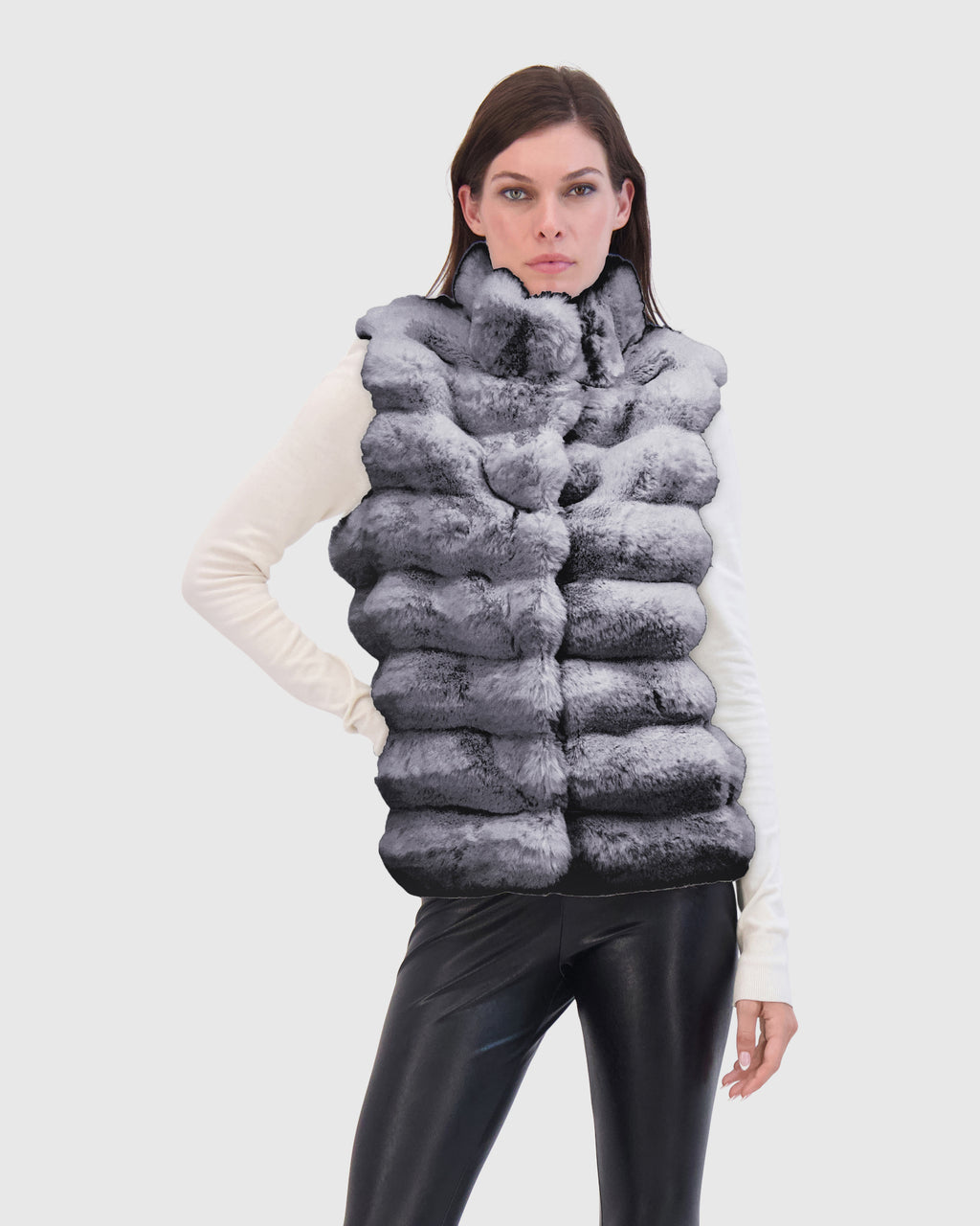 FUR-FREE CHINCHILLA (FAUX FUR) VEST