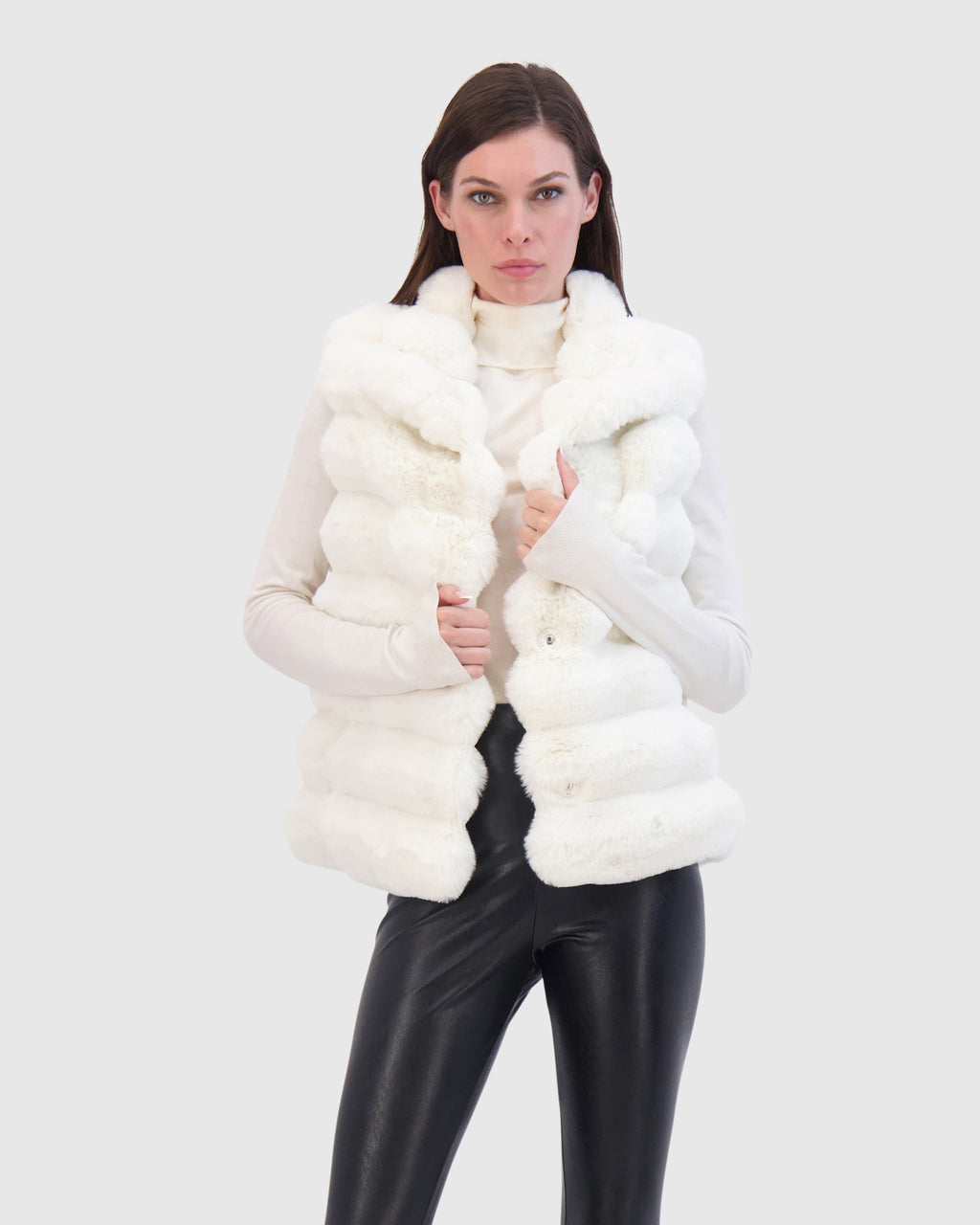 FUR-FREE CHINCHILLA (FAUX FUR) VEST