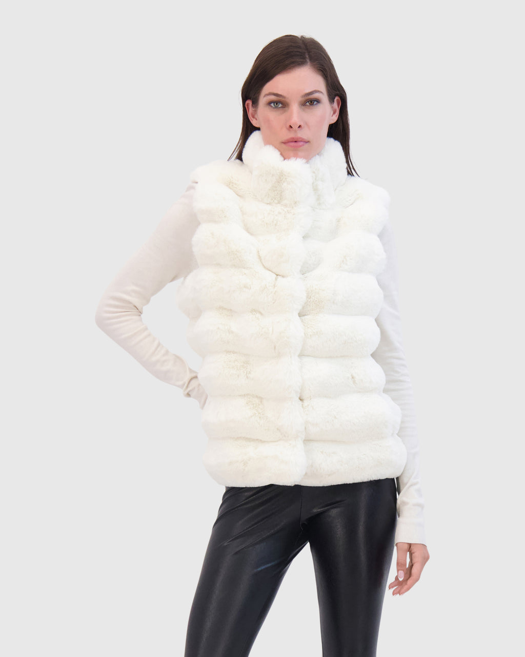 FUR-FREE CHINCHILLA (FAUX FUR) VEST