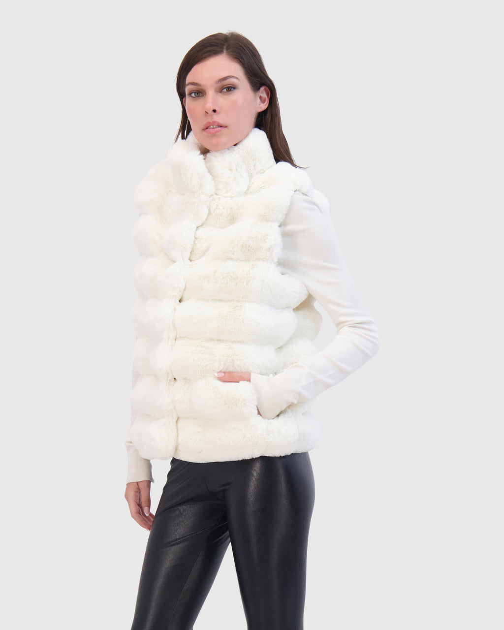 FUR-FREE CHINCHILLA (FAUX FUR) VEST