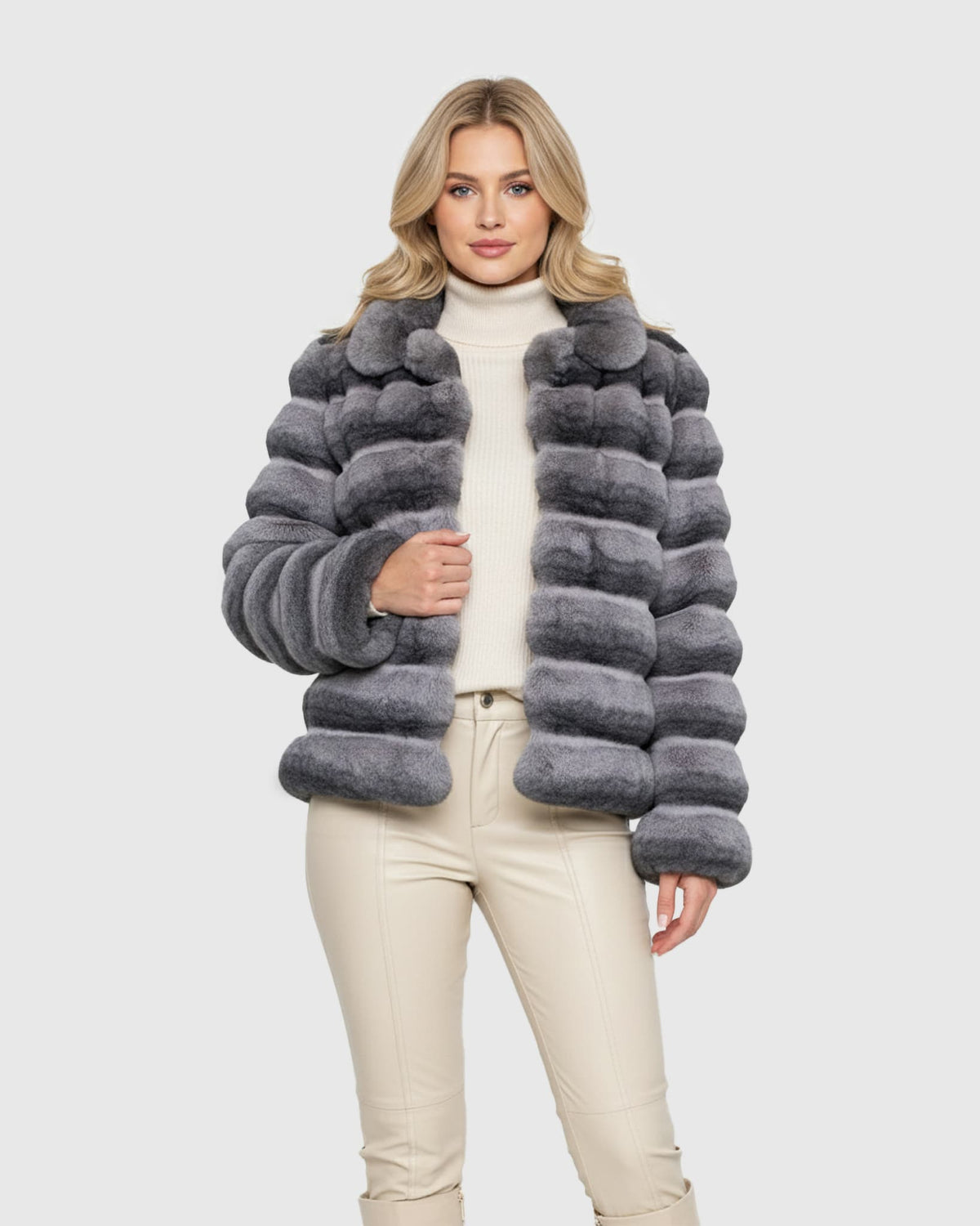 FUR-FREE CHINCHILLA (FAUX FUR) JACKET