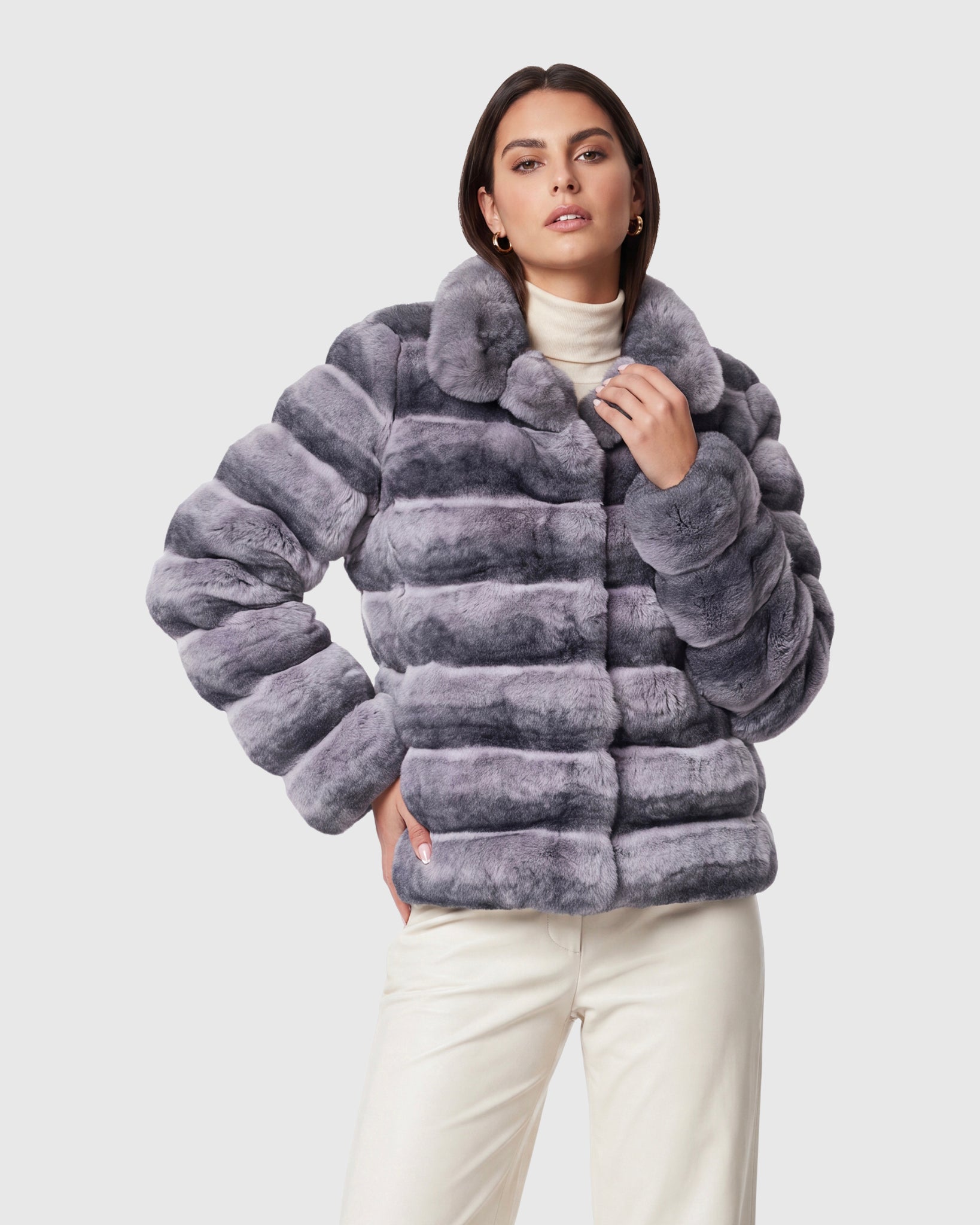 FUR-FREE CHINCHILLA (FAUX FUR) JACKET