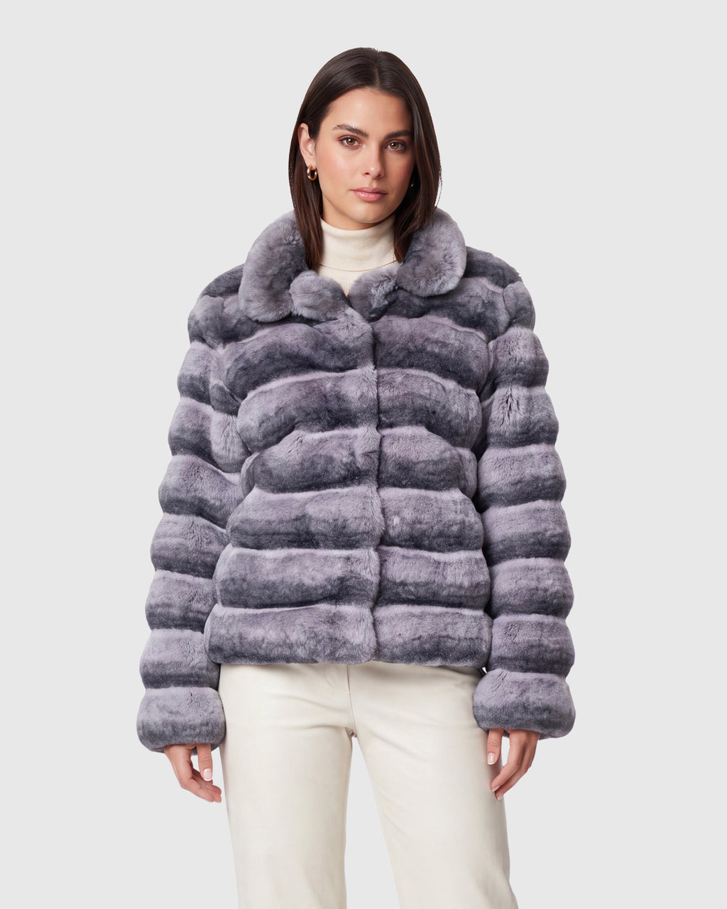 FUR-FREE CHINCHILLA (FAUX FUR) JACKET