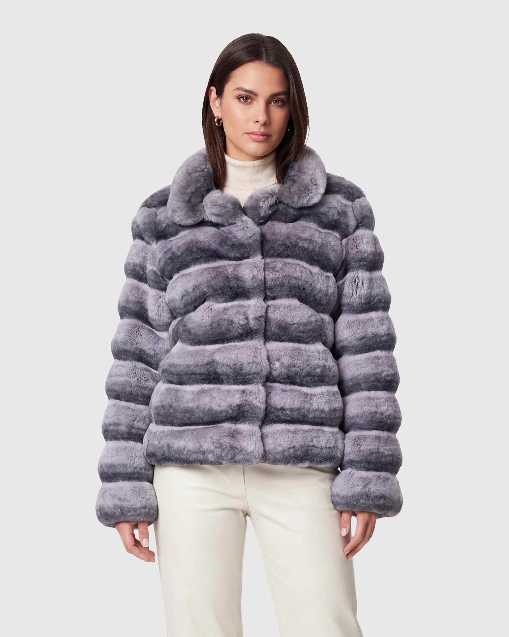 FUR-FREE CHINCHILLA (FAUX FUR) JACKET