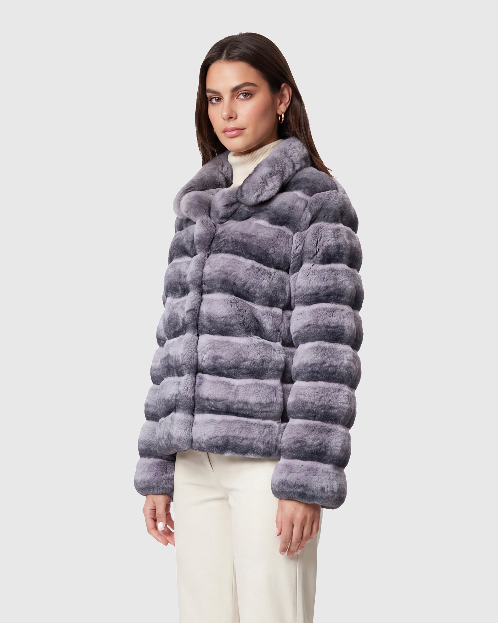 FUR-FREE CHINCHILLA (FAUX FUR) JACKET