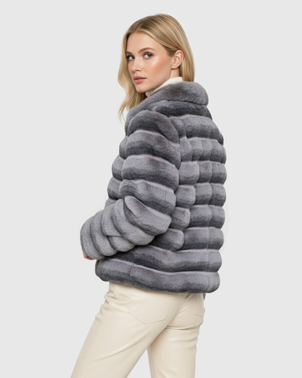 FUR-FREE CHINCHILLA (FAUX FUR) JACKET
