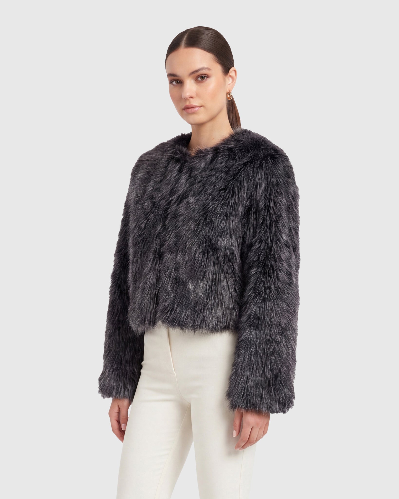 FUR-FREE FOX (FAUX FUR) BOLERO