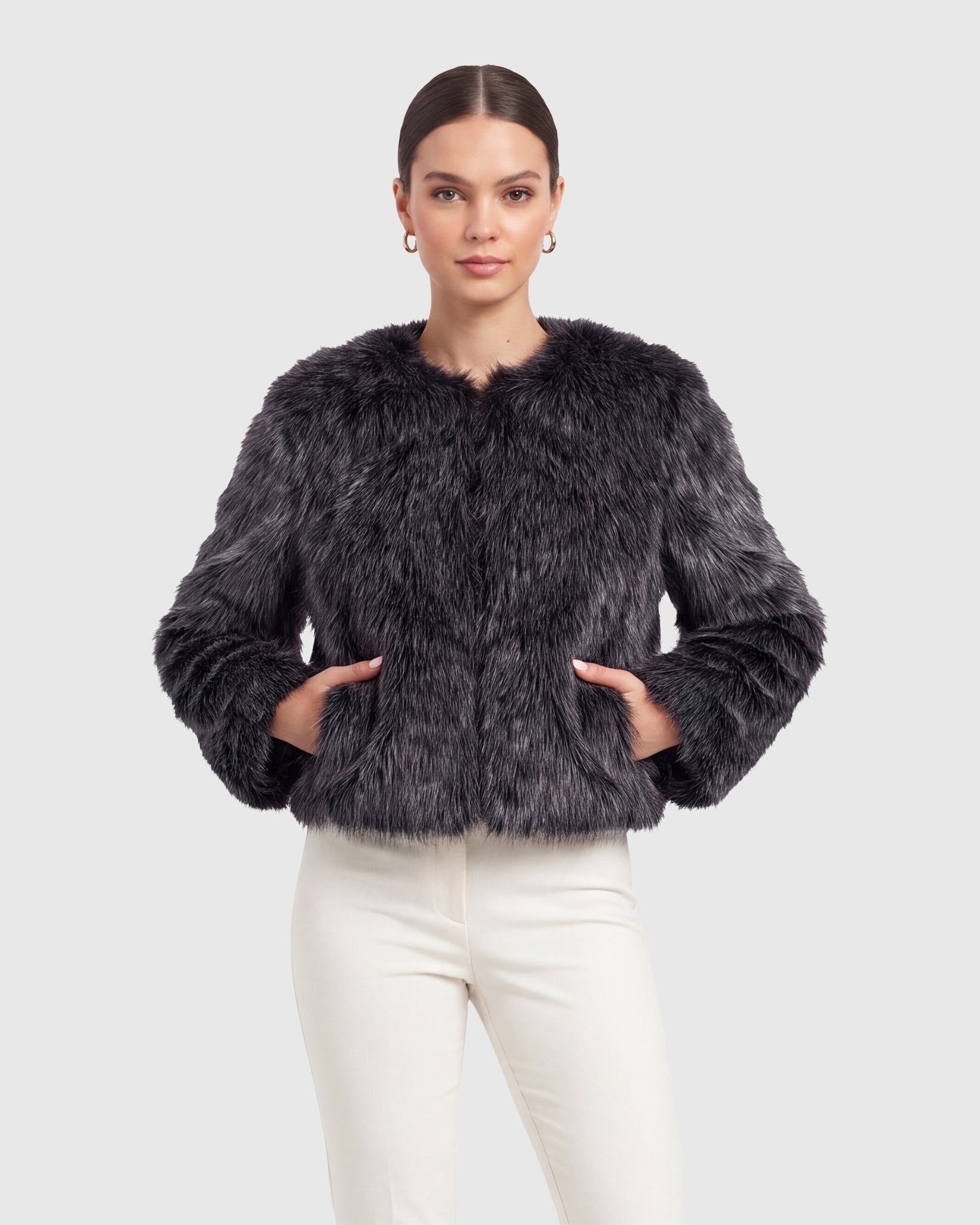 FUR-FREE FOX (FAUX FUR) BOLERO