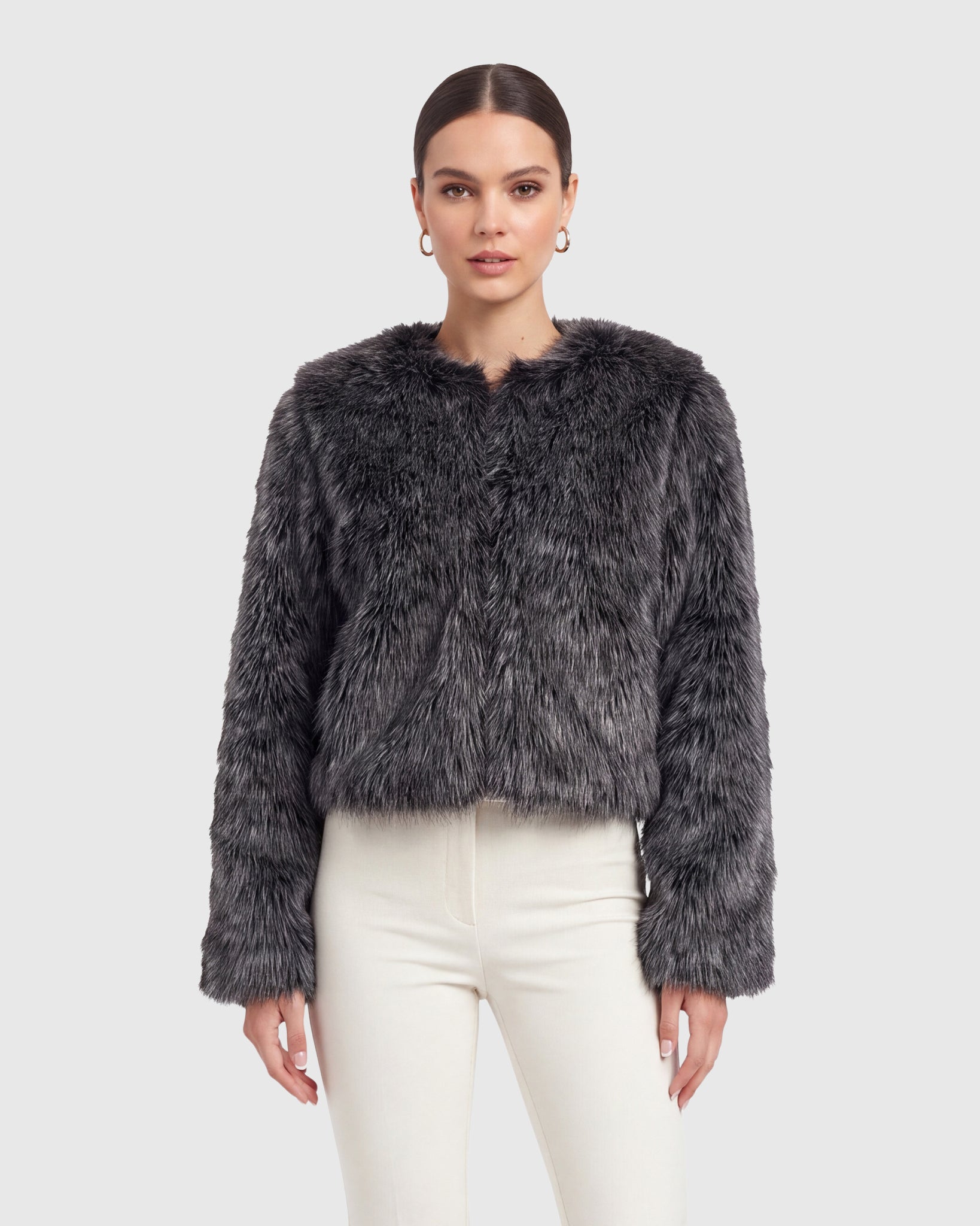 FUR-FREE FOX (FAUX FUR) BOLERO