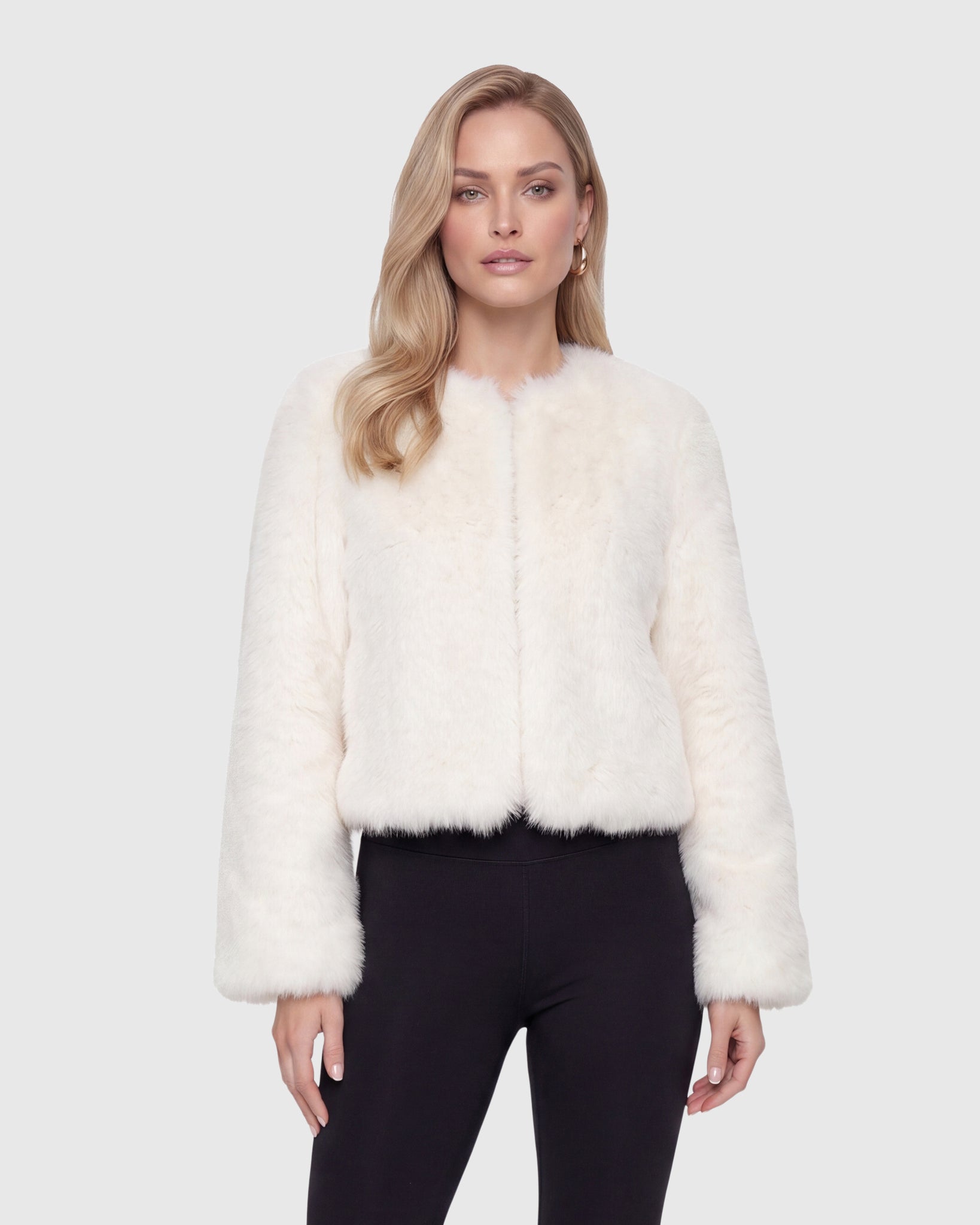 FUR-FREE FOX (FAUX FUR) BOLERO
