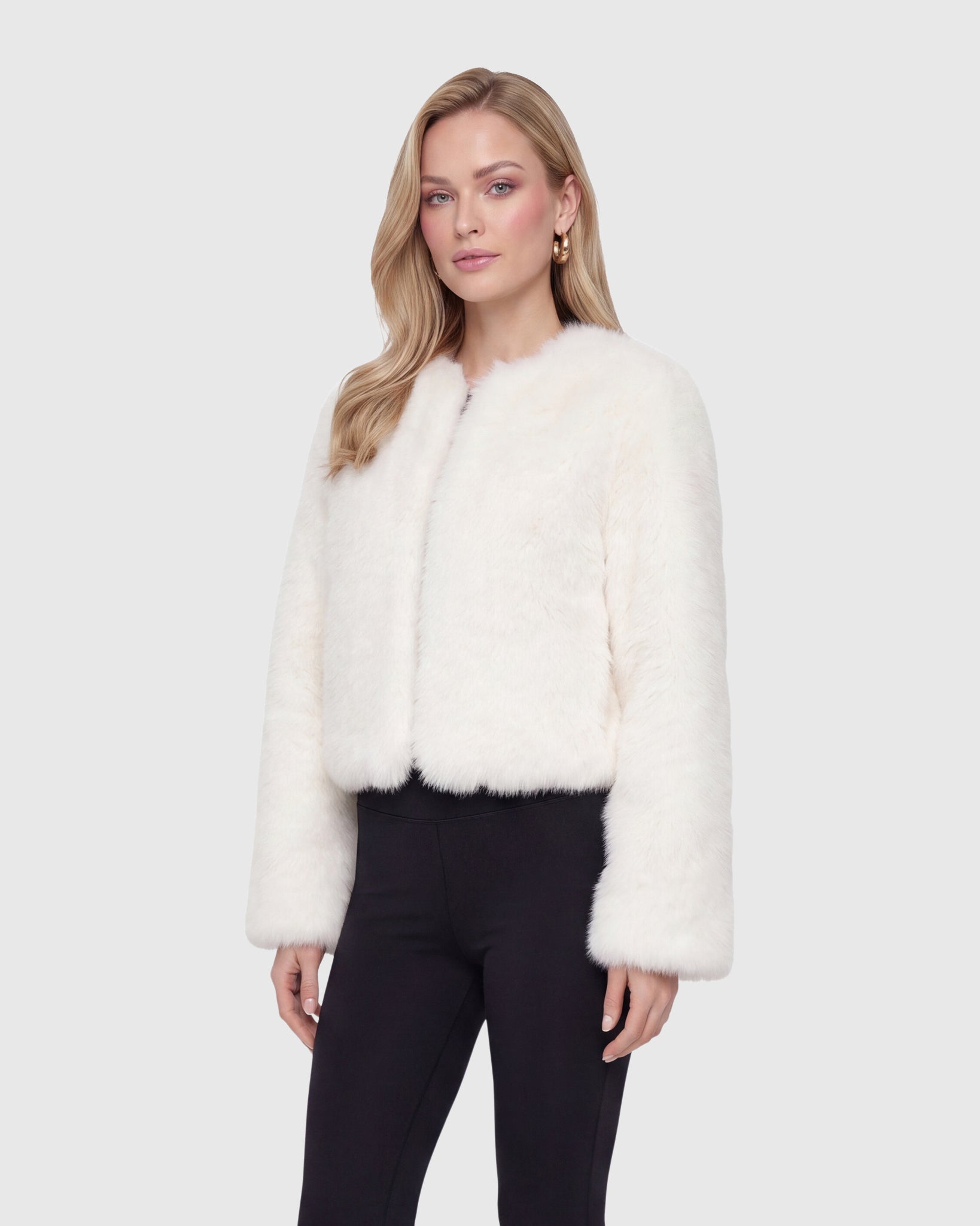 FUR-FREE FOX (FAUX FUR) BOLERO