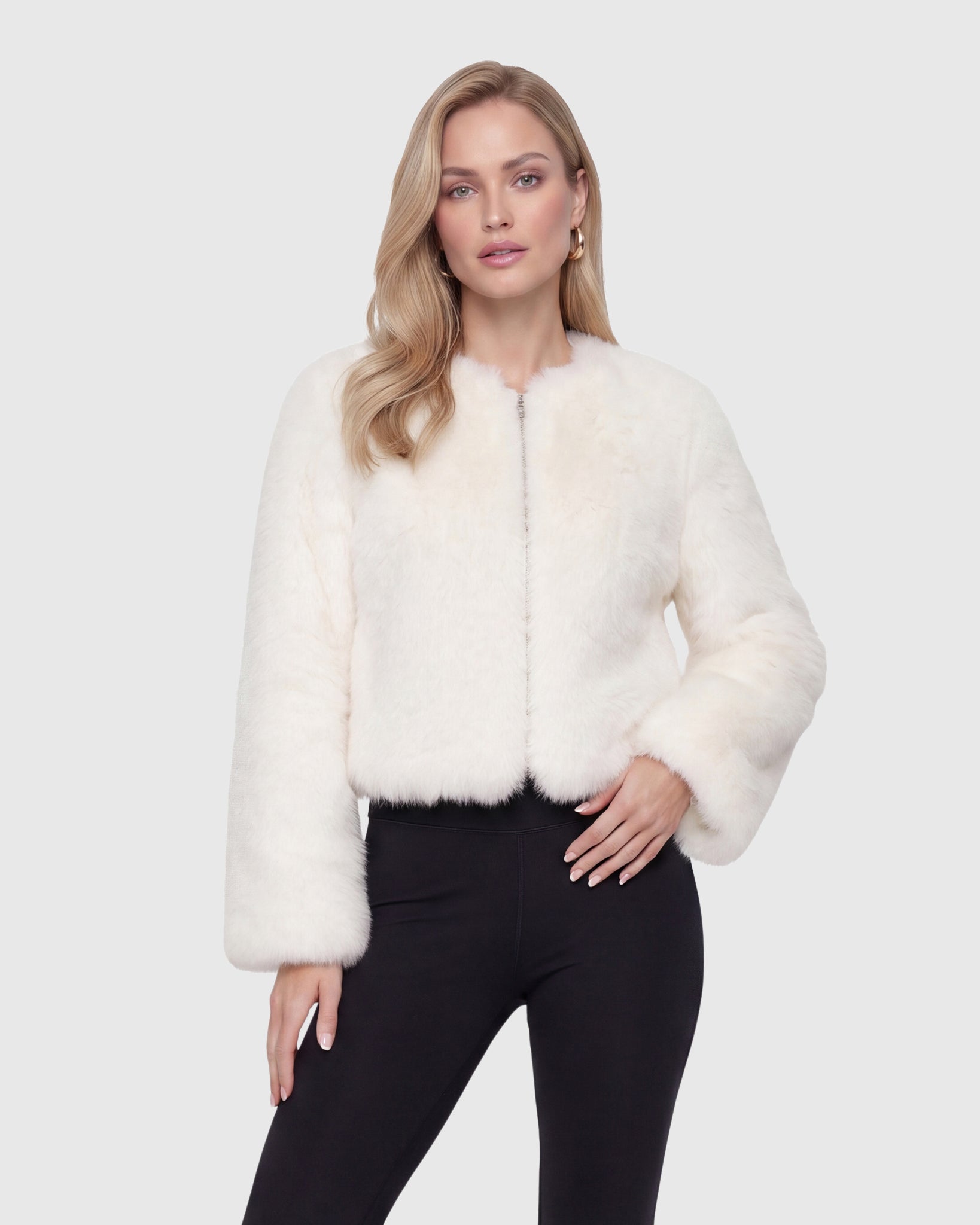 FUR-FREE FOX (FAUX FUR) BOLERO