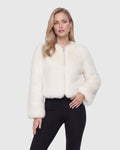 FUR-FREE FOX (FAUX FUR) BOLERO - WHITE