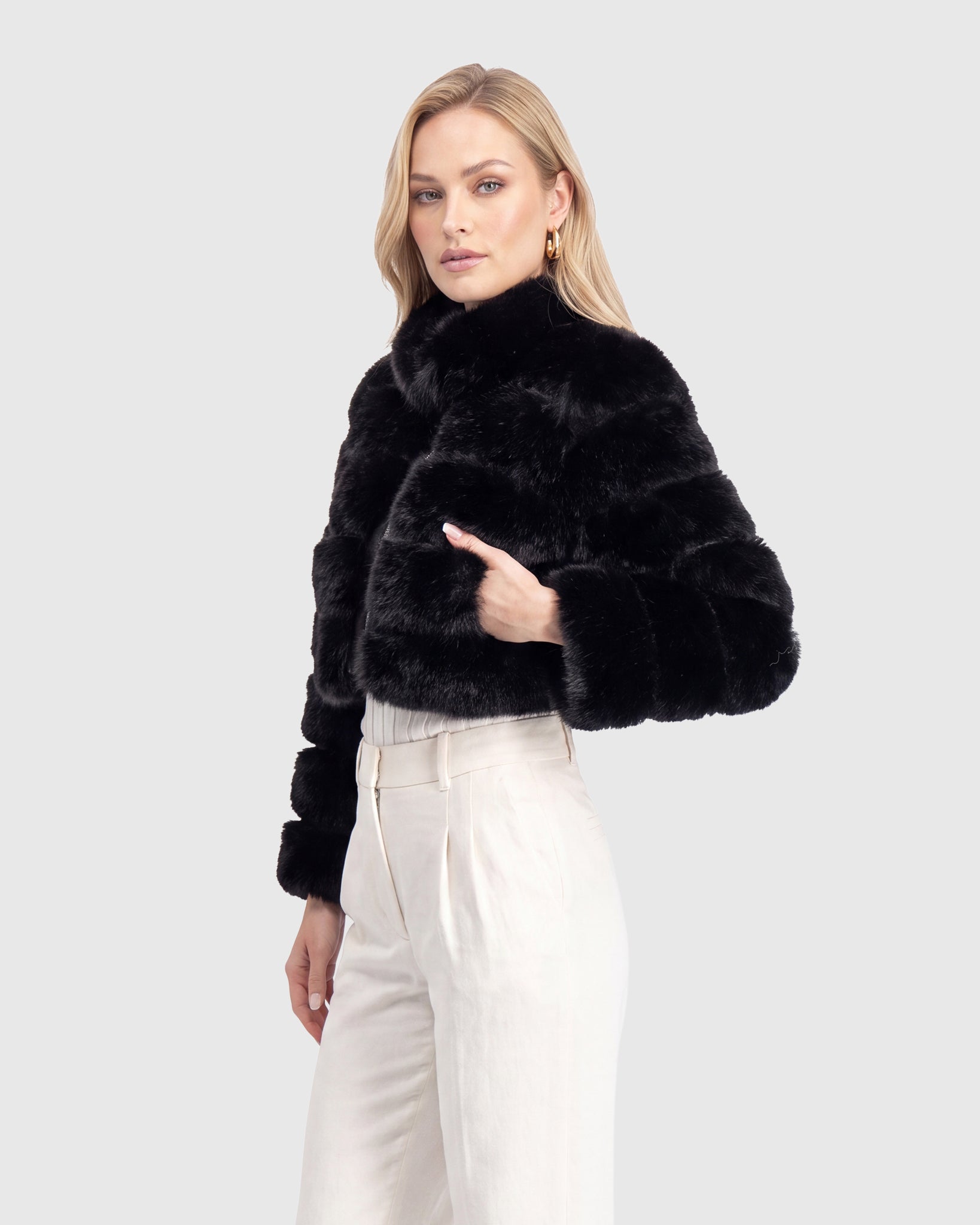 FUR-FREE FOX (FAUX FUR) BOLERO