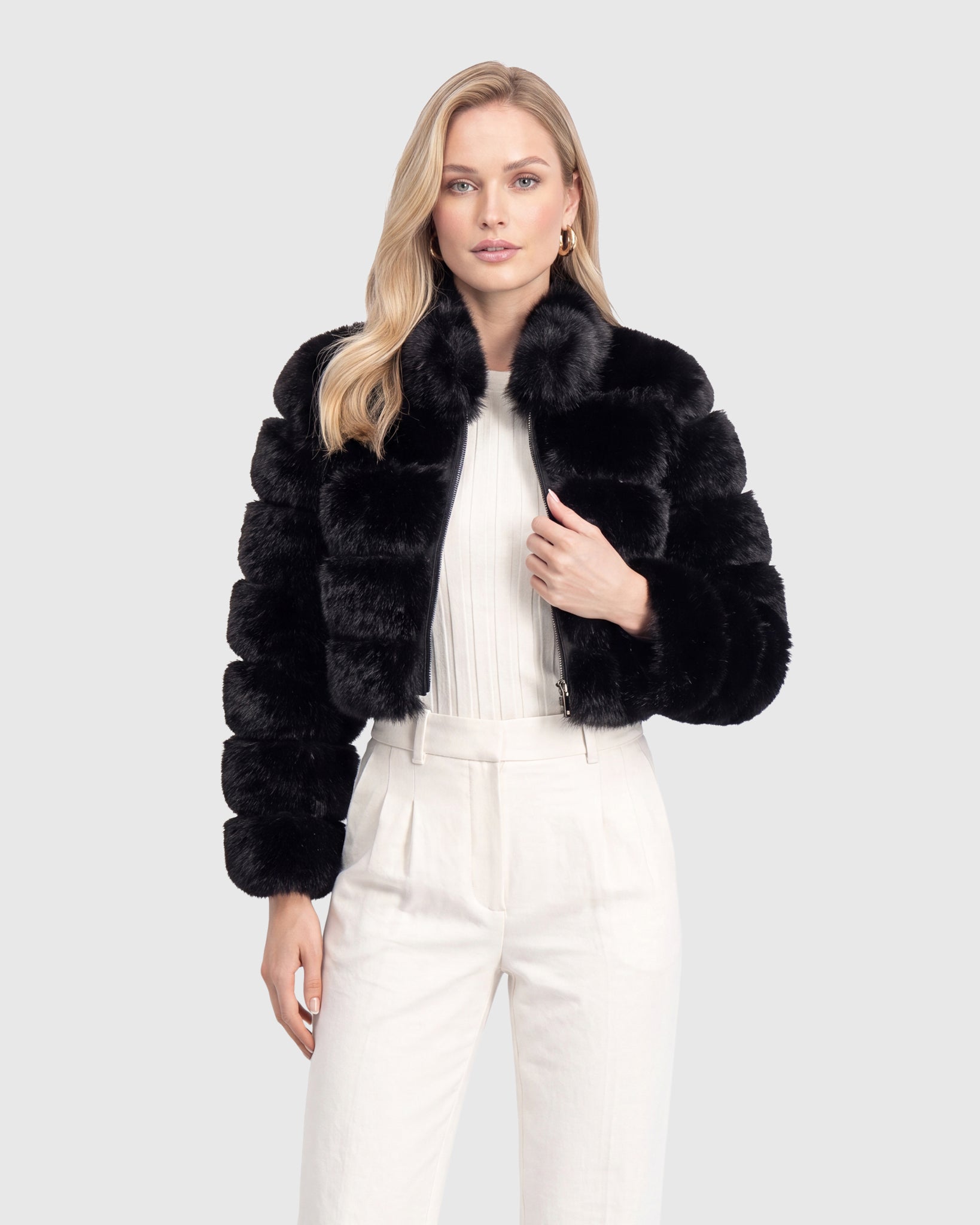 FUR-FREE FOX (FAUX FUR) BOLERO