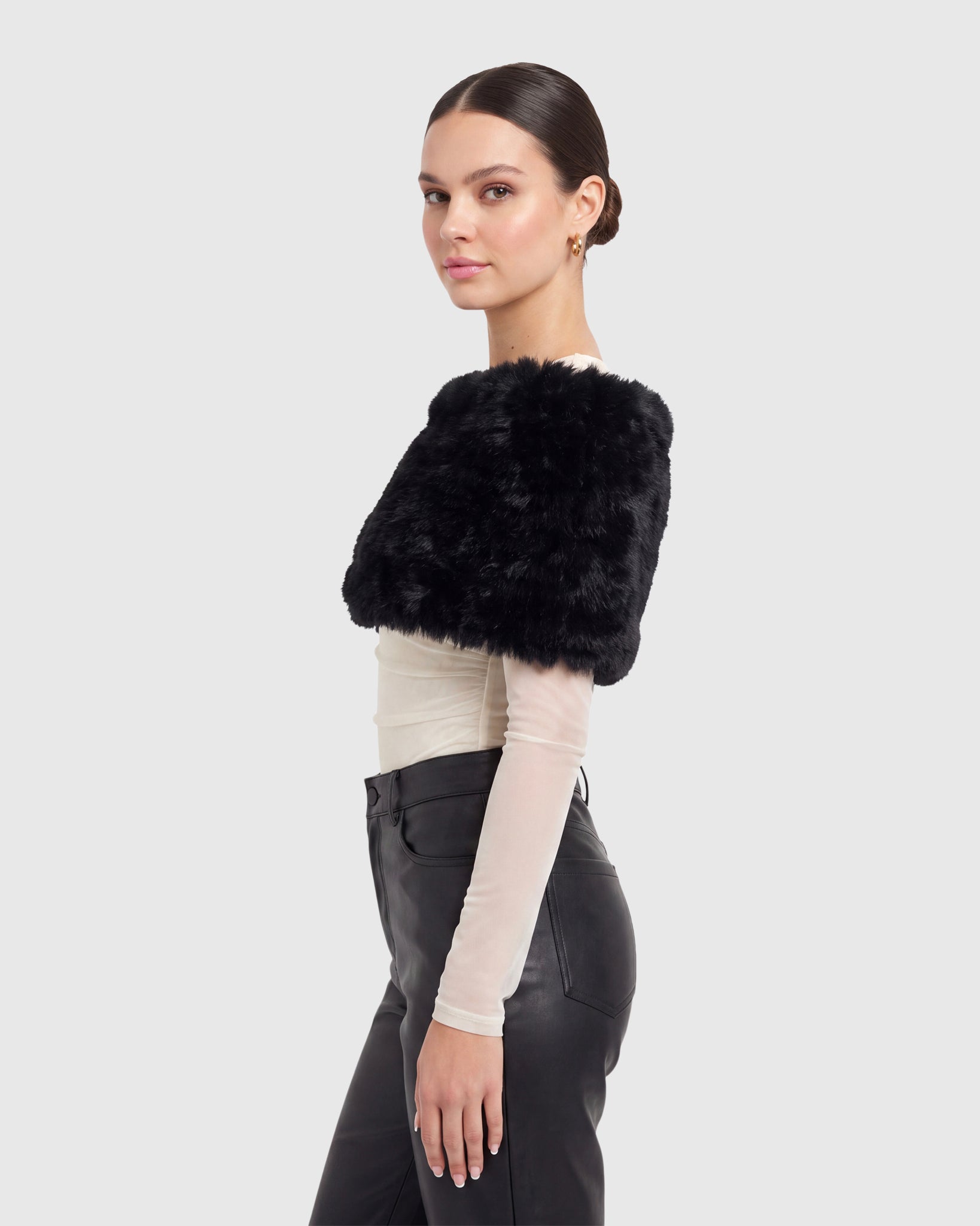 FUR-FREE REX RABBIT (FAUX FUR) KNIT COWL